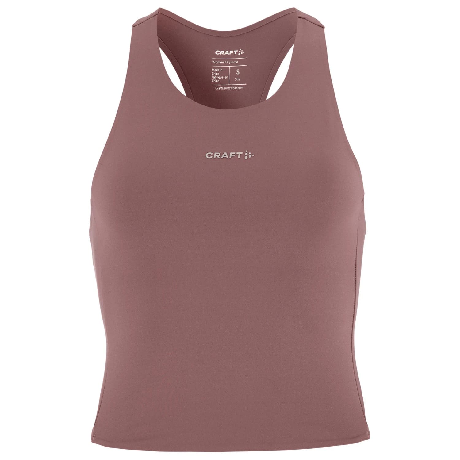 Дамска тениска Craft Women's Hypervent Cropped Pocket Singlet Running shirt - Flint