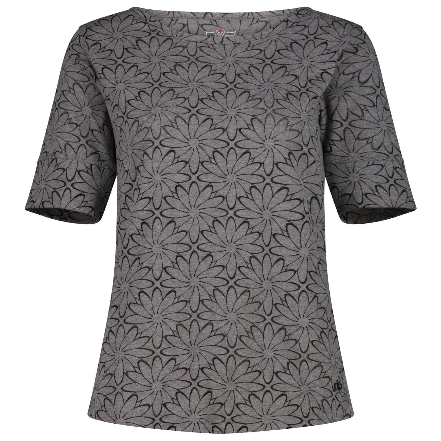Дамска спортна тениска CMP Women's S/S T-Shirt Floral Sport shirt - Antracite