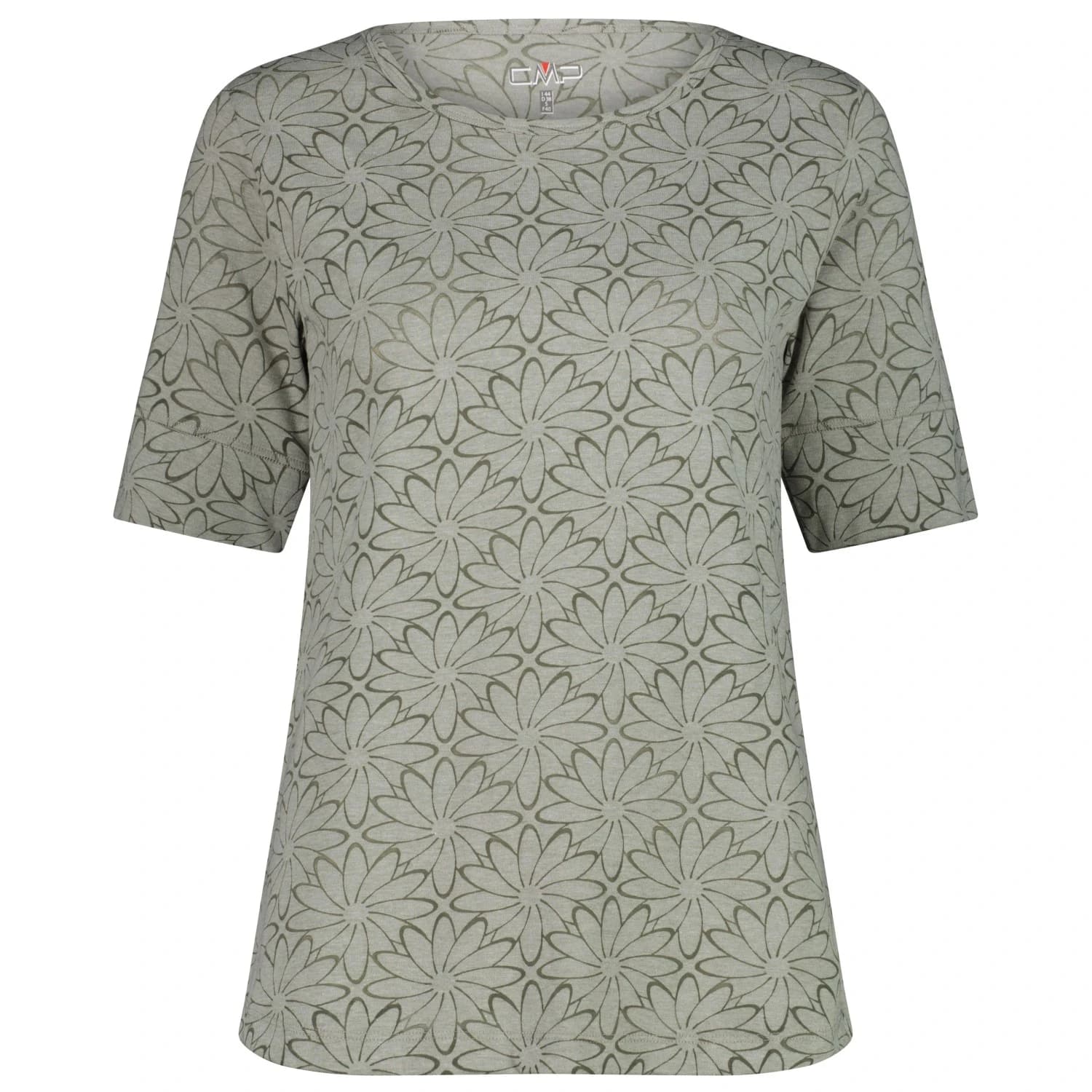 Дамска спортна тениска CMP Women's S/S T-Shirt Floral Sport shirt - Avocado