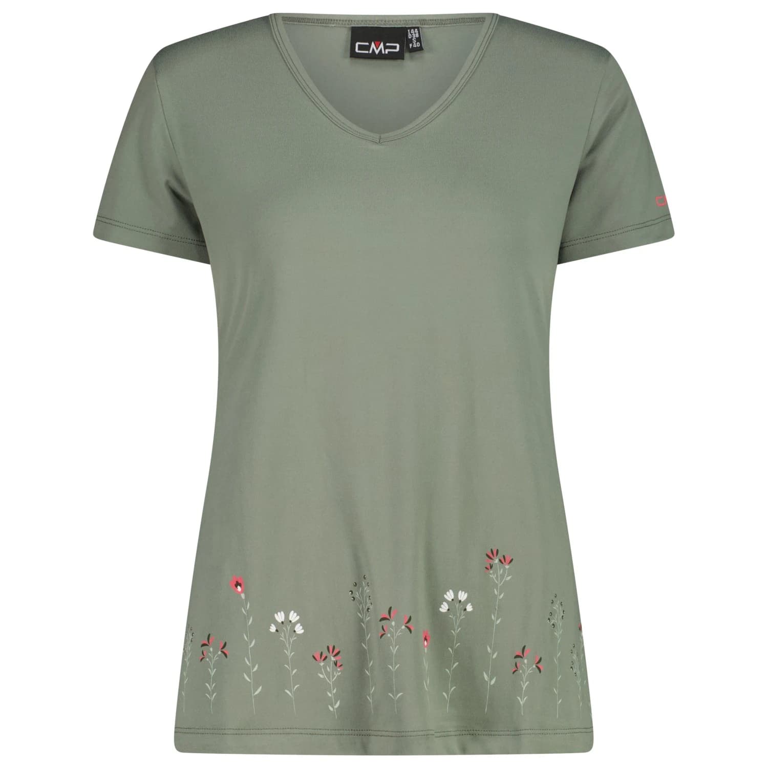 Дамска спортна тениска CMP Women's T-Shirt V-Neck Sport shirt - Avocado