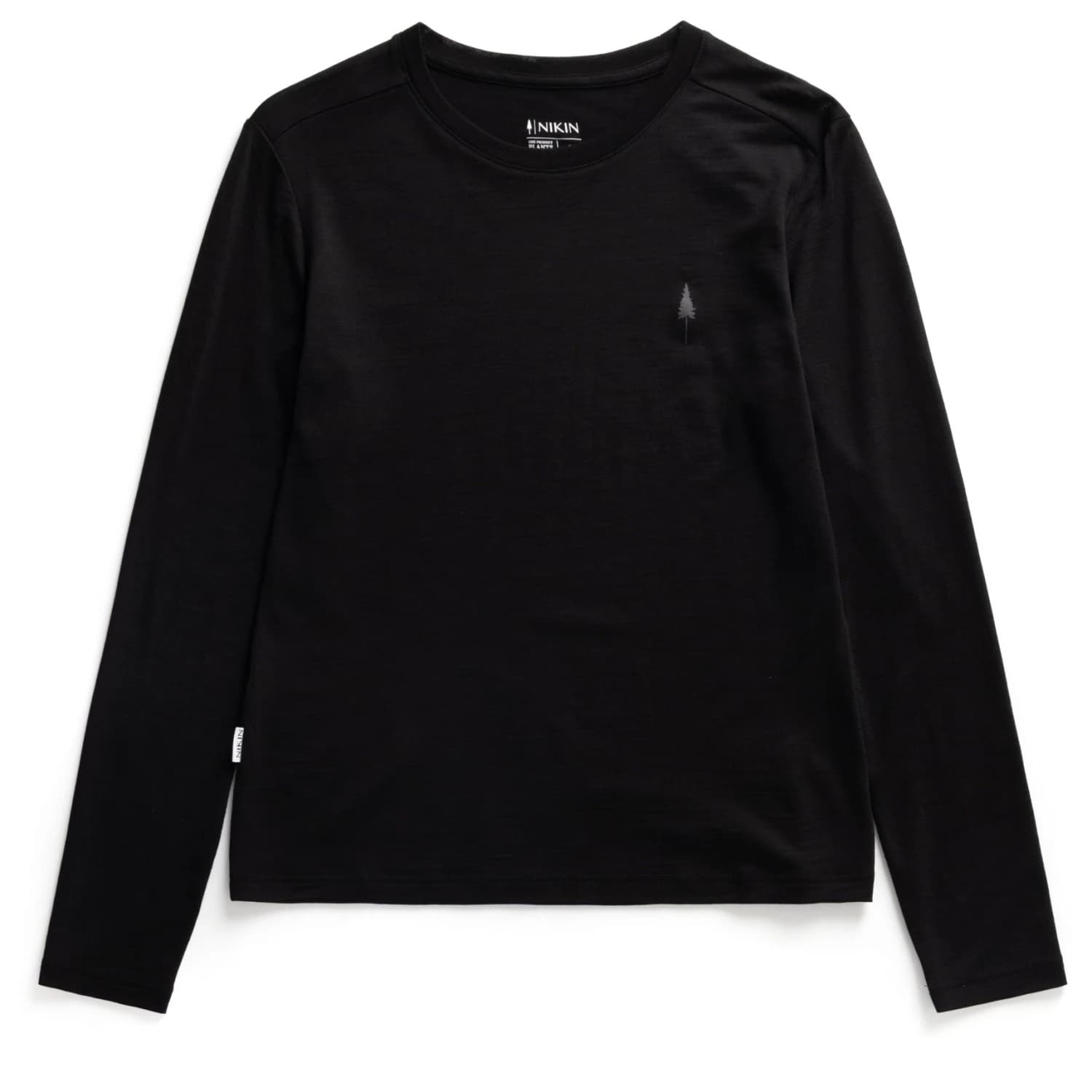 Дамска мериносова блуза Nikin Women's TreeShirt Longsleeve Wool Slim Merino shirt - Black
