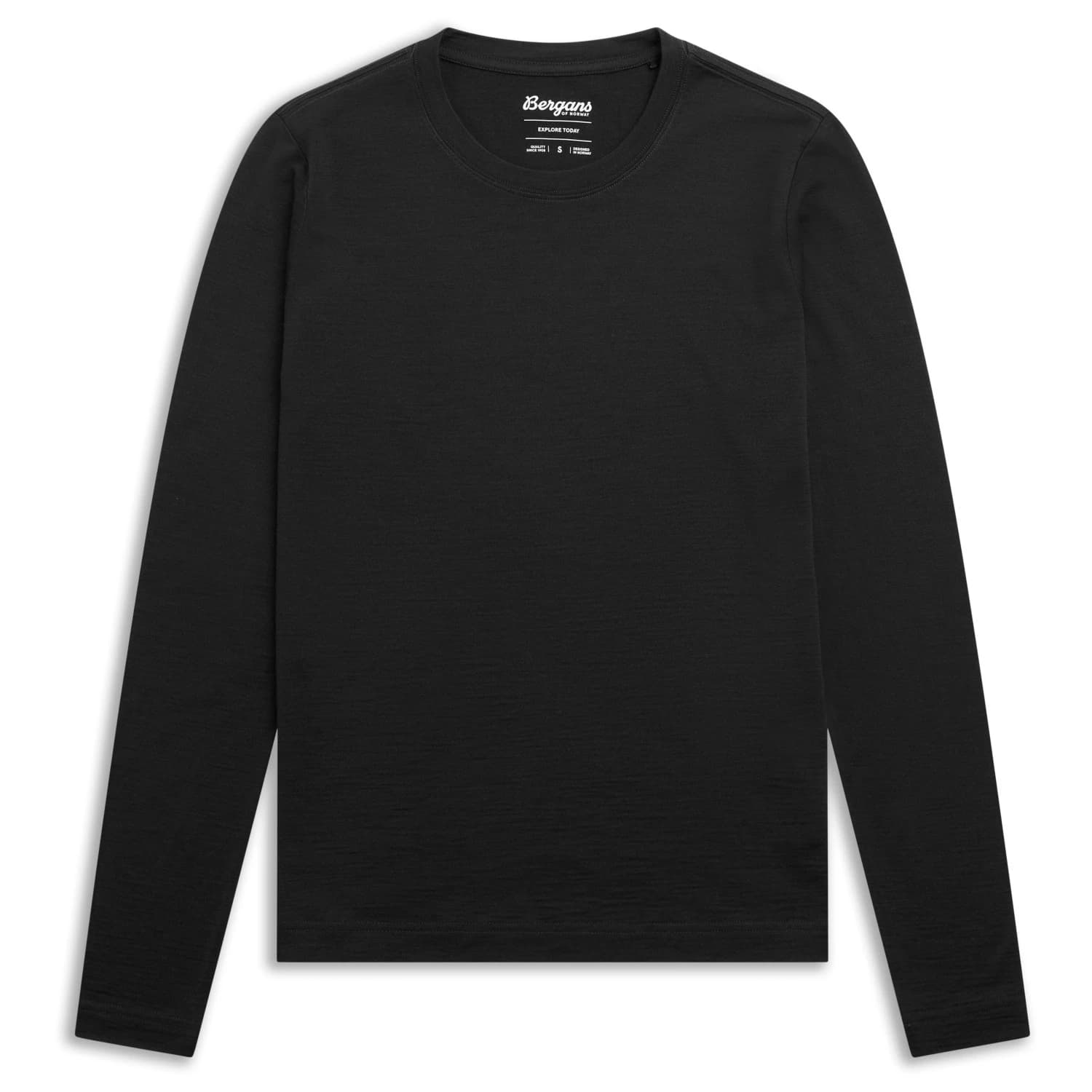 Дамска мериносова блуза Bergans Women's Merino Long Sleeve Merino shirt - Dark Shadow Grey