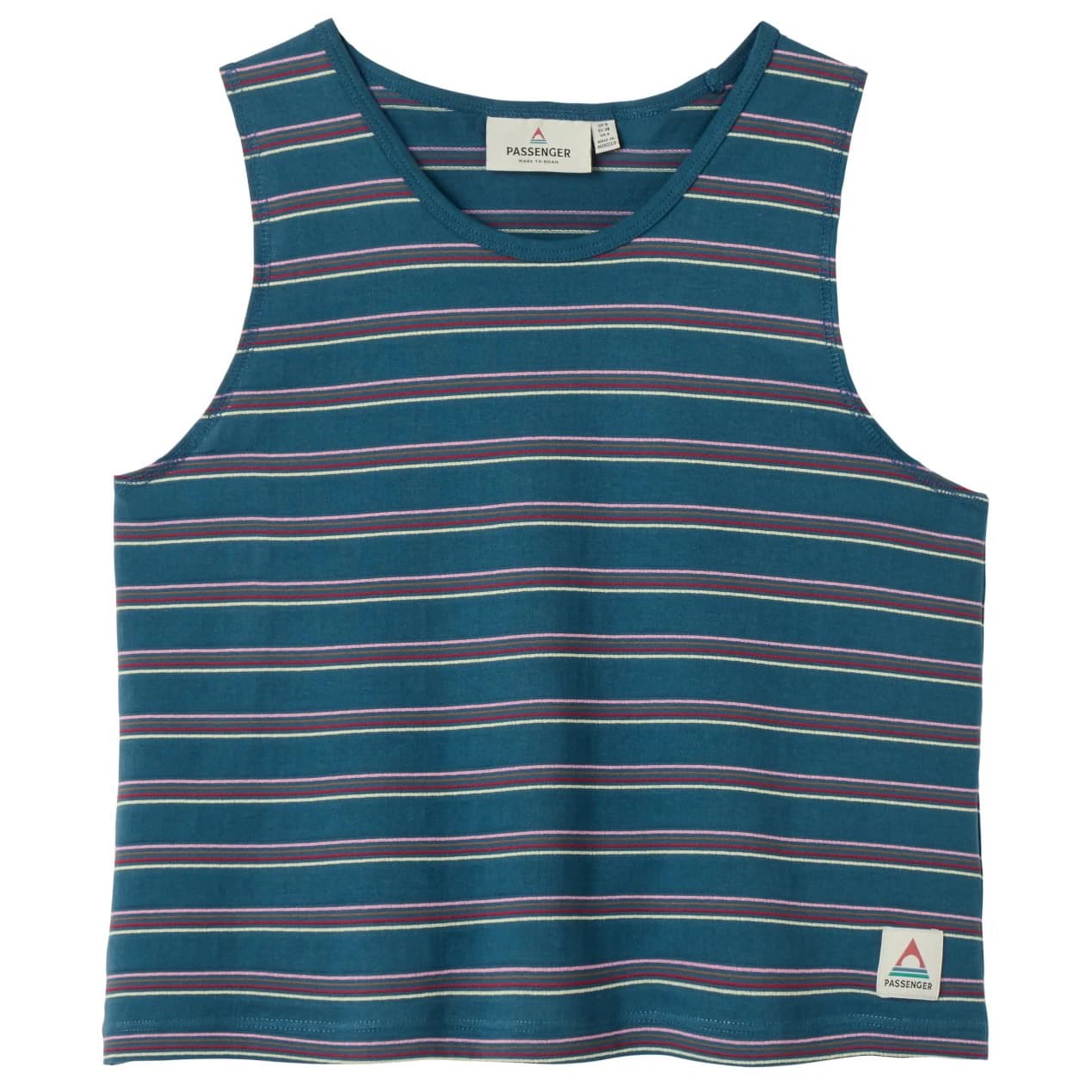 Дамски топ Passenger Women's Retro Vibes 2.0 Organic Cotton Vest Top - Dark Denim Stripe
