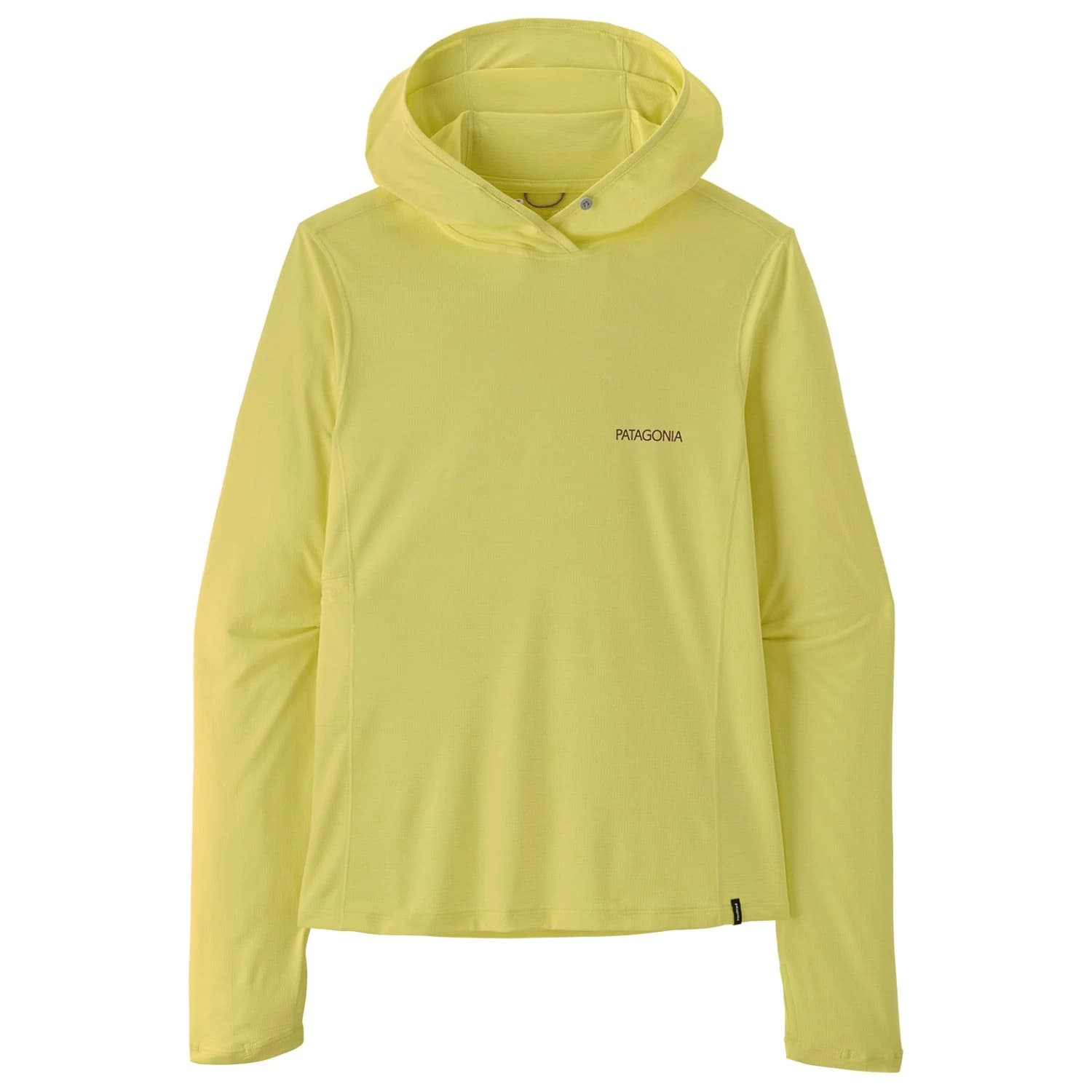 Дамска спортна тениска Patagonia Women's Cap Cool Sun Hoody Peak Visions Sport shirt - Vellum Green / Light Vellum Green X-Dye