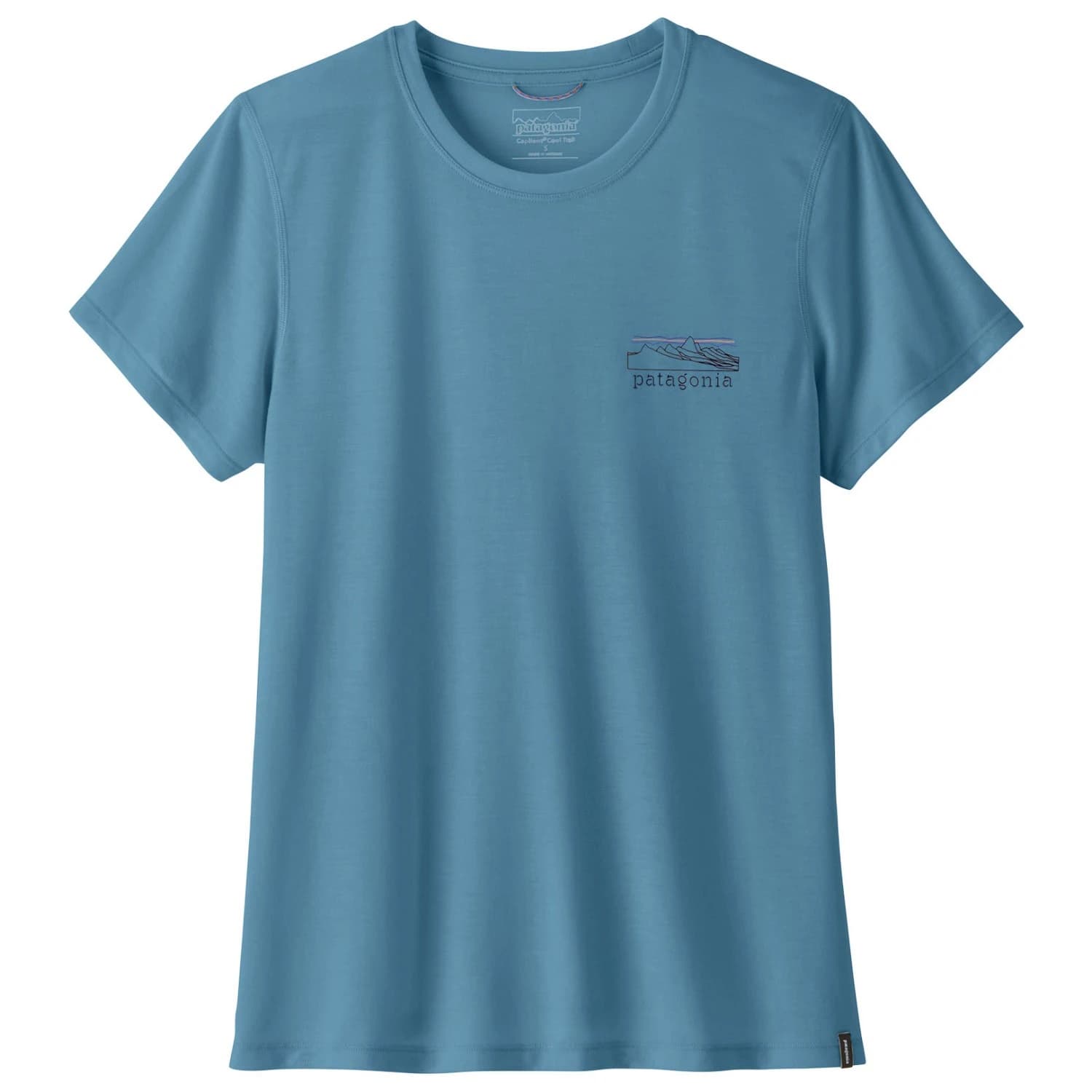 Дамска спортна тениска Patagonia Women's Cap Cool Trail Shirt Stratapeaks Sport shirt - Shore Blue