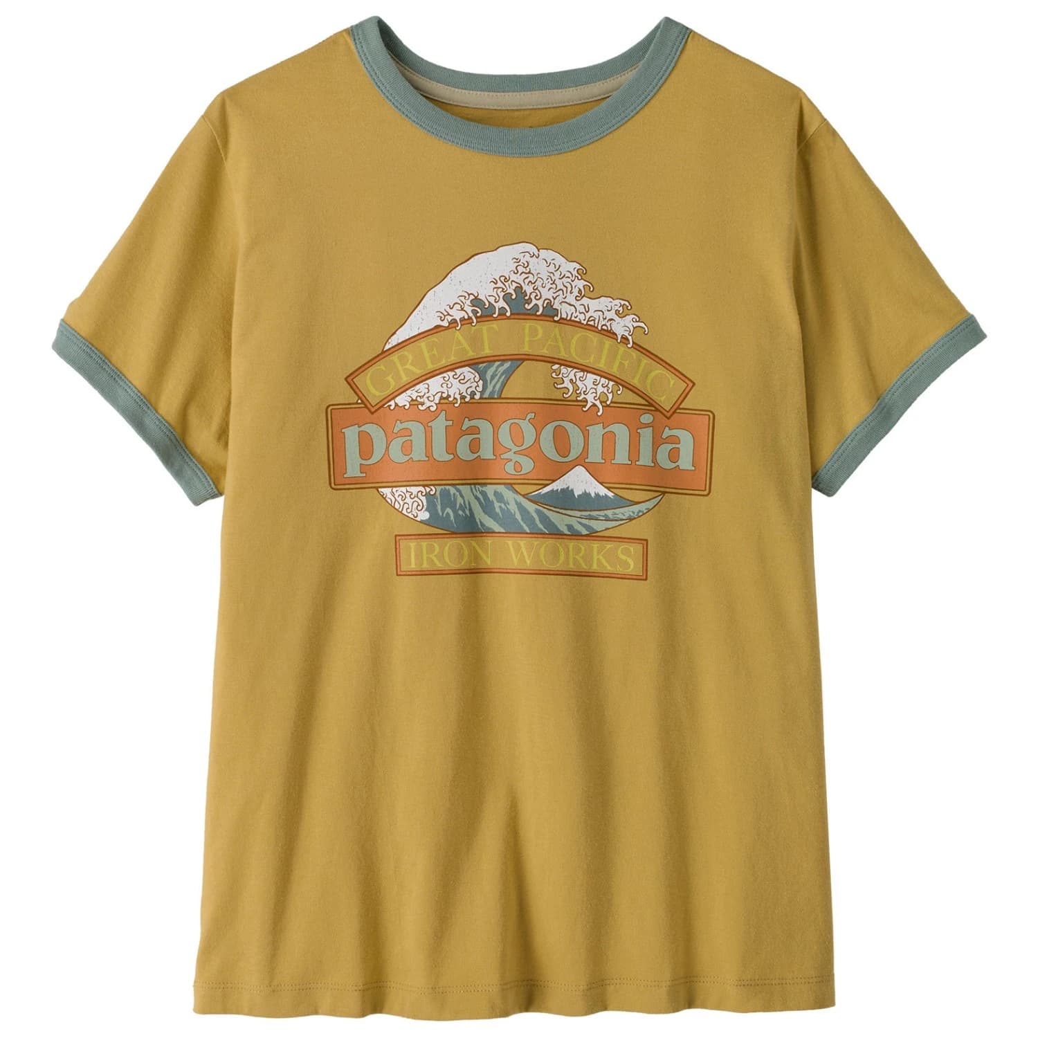 Дамска тениска Patagonia Women's Great Waves Ringer Tee T-shirt - Lynx Tan