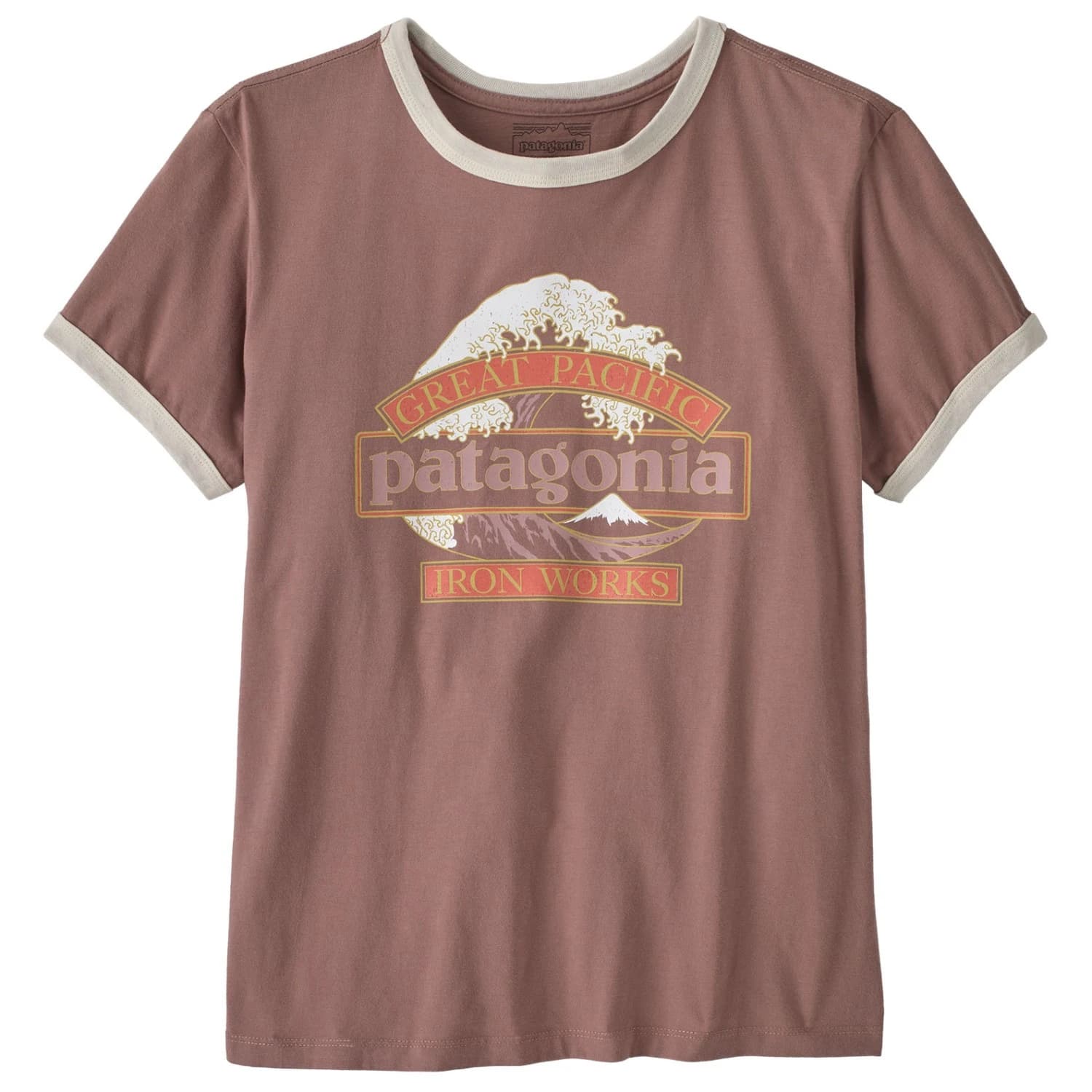 Дамска тениска Patagonia Women's Great Waves Ringer Tee T-shirt - Moonrise Taupe