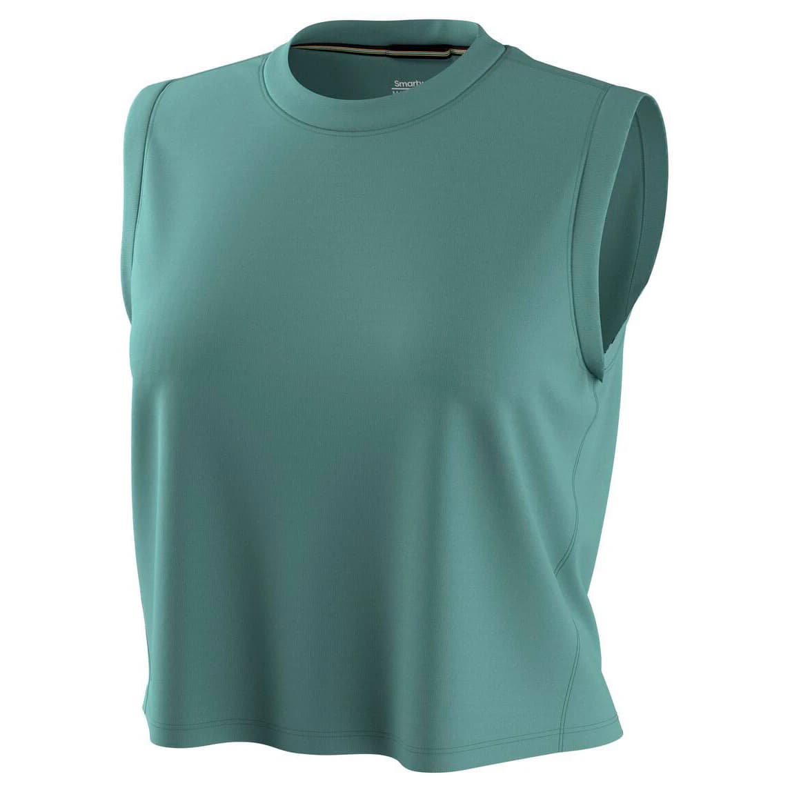 Дамска мериносова блуза Smartwool Women's Active Ultralite Crop Tank Merino shirt - Dusty Teal
