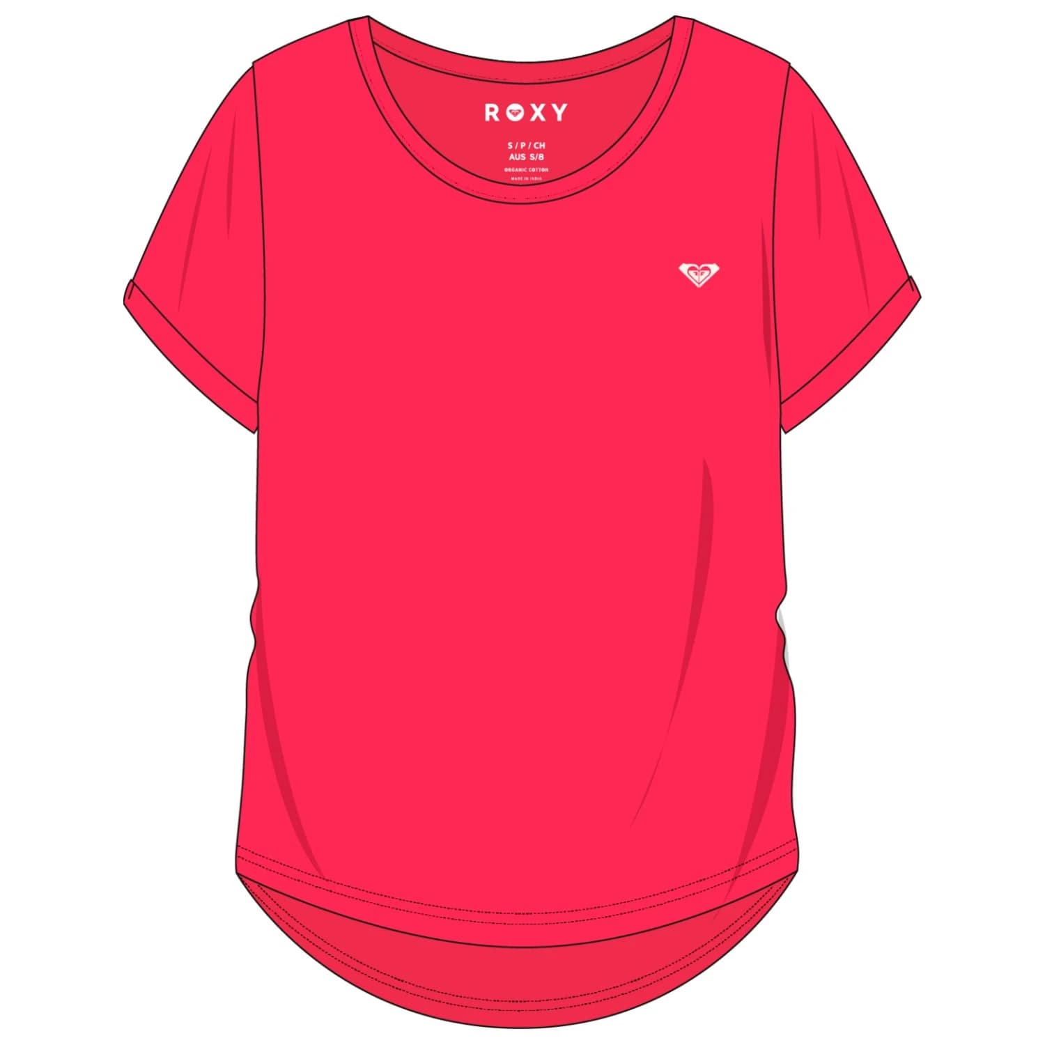 Дамска тениска Roxy Women's Oceanwave Regular Emby T-shirt - Hibiscus