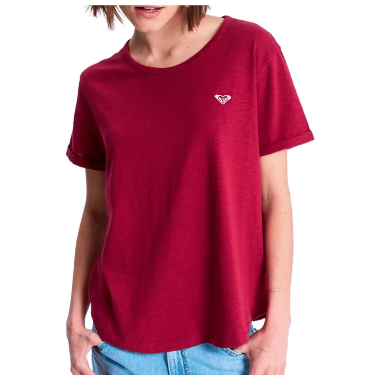 Дамска тениска Roxy Women's Oceanwave Regular Emby T-shirt - Rhododendron
