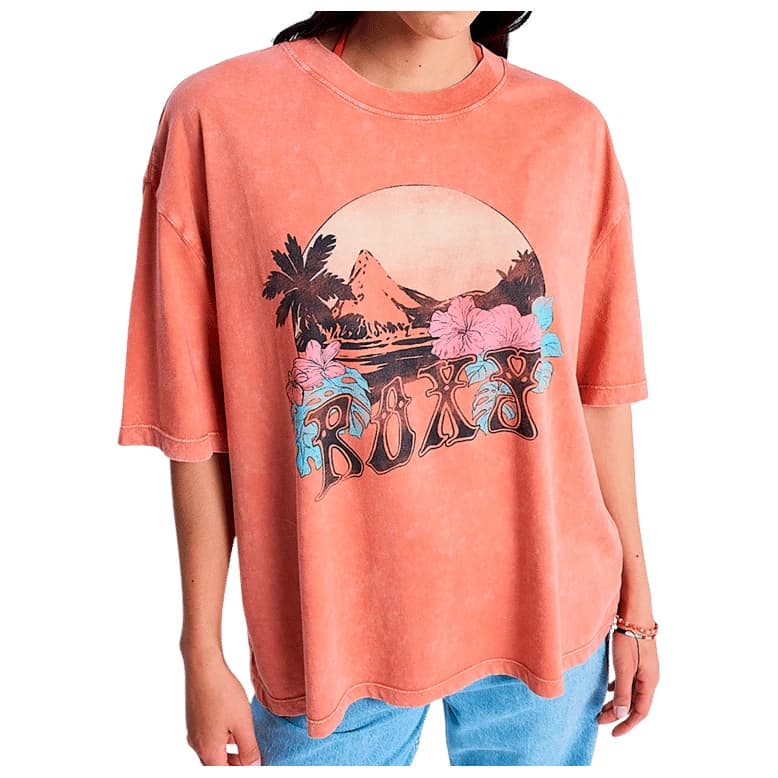 Дамска тениска Roxy Women's Talloversize Washed T-shirt - Apricot Brandy