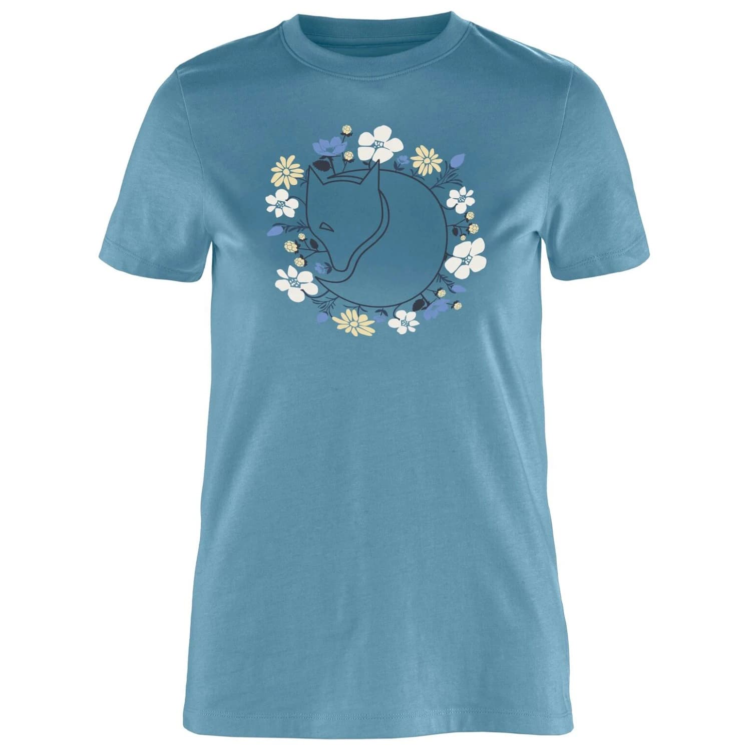 Дамска тениска Fjällräven Women's Fjällblomster Fox T-Shirt - Dawn Blue