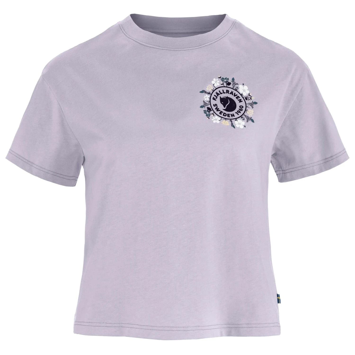 Дамска тениска Fjällräven Women's Fjällblomster Logo T-Shirt - Lavender Mist