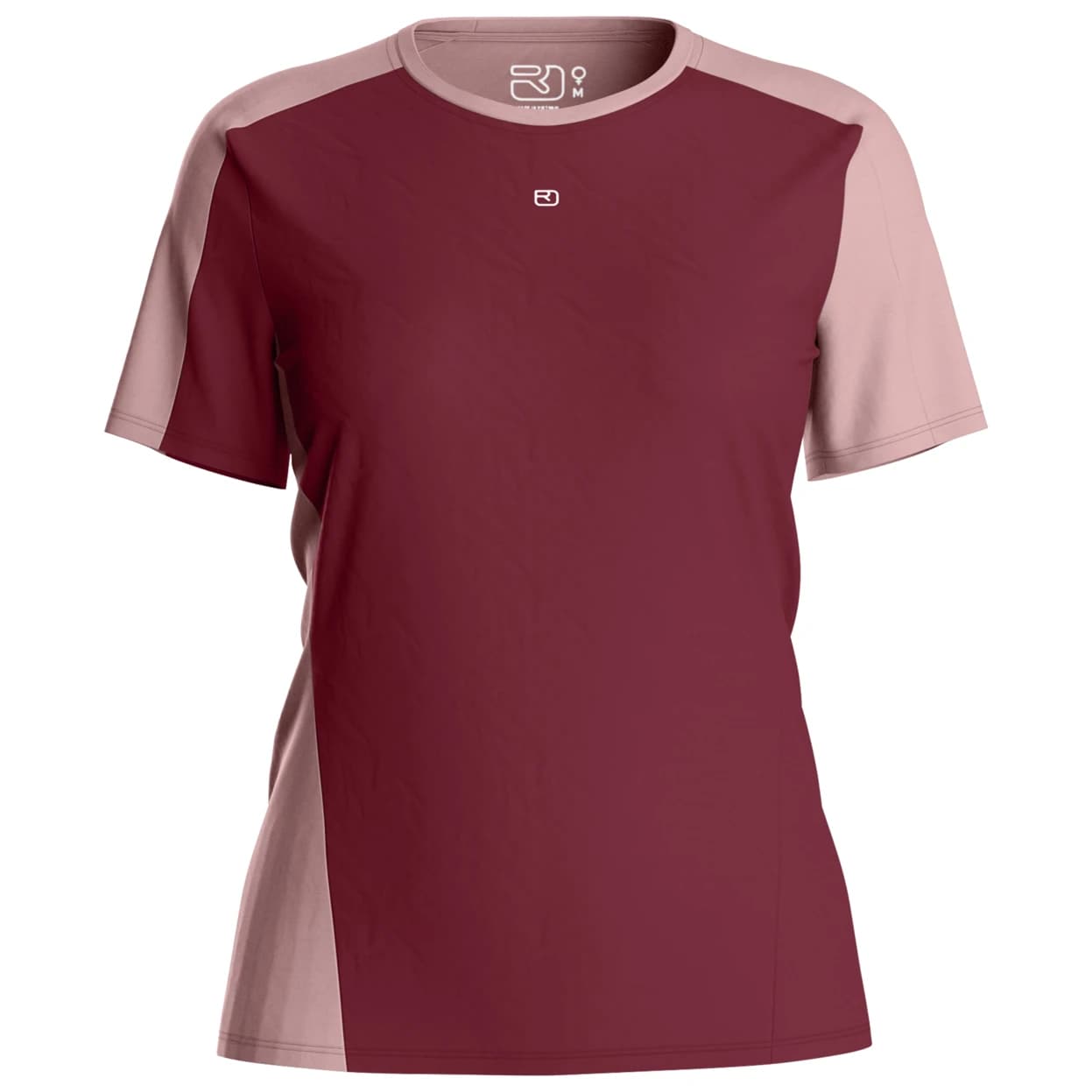 Дамска мериносова блуза Ortovox Women's 120 Cool Tec Fast Upward T-Shirt Merino shirt - Red Malbec