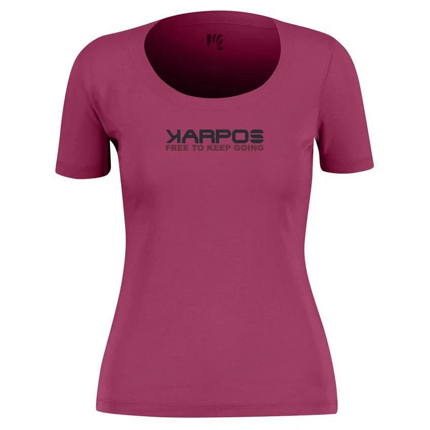 Дамска тениска Karpos Women's Loma Cotton T-Shirt - Raspberry Coulis