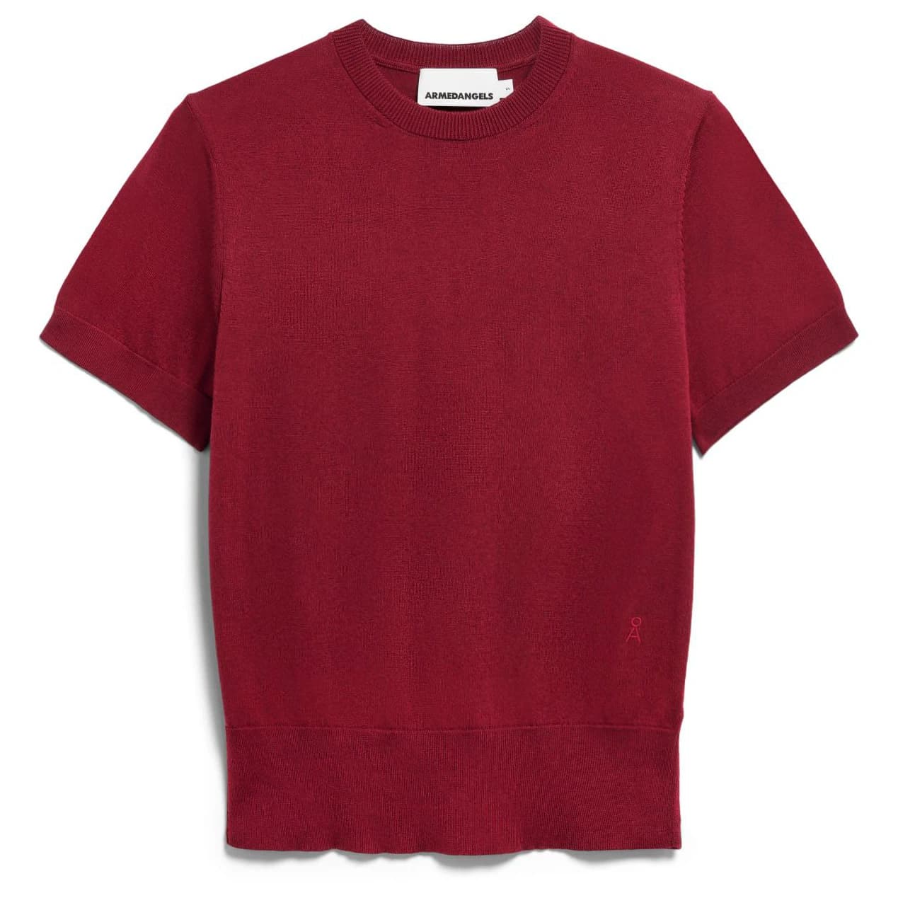Дамска тениска ARMEDANGELS Women's Fine S SL Knit Sweater Jumper - Velvet Red