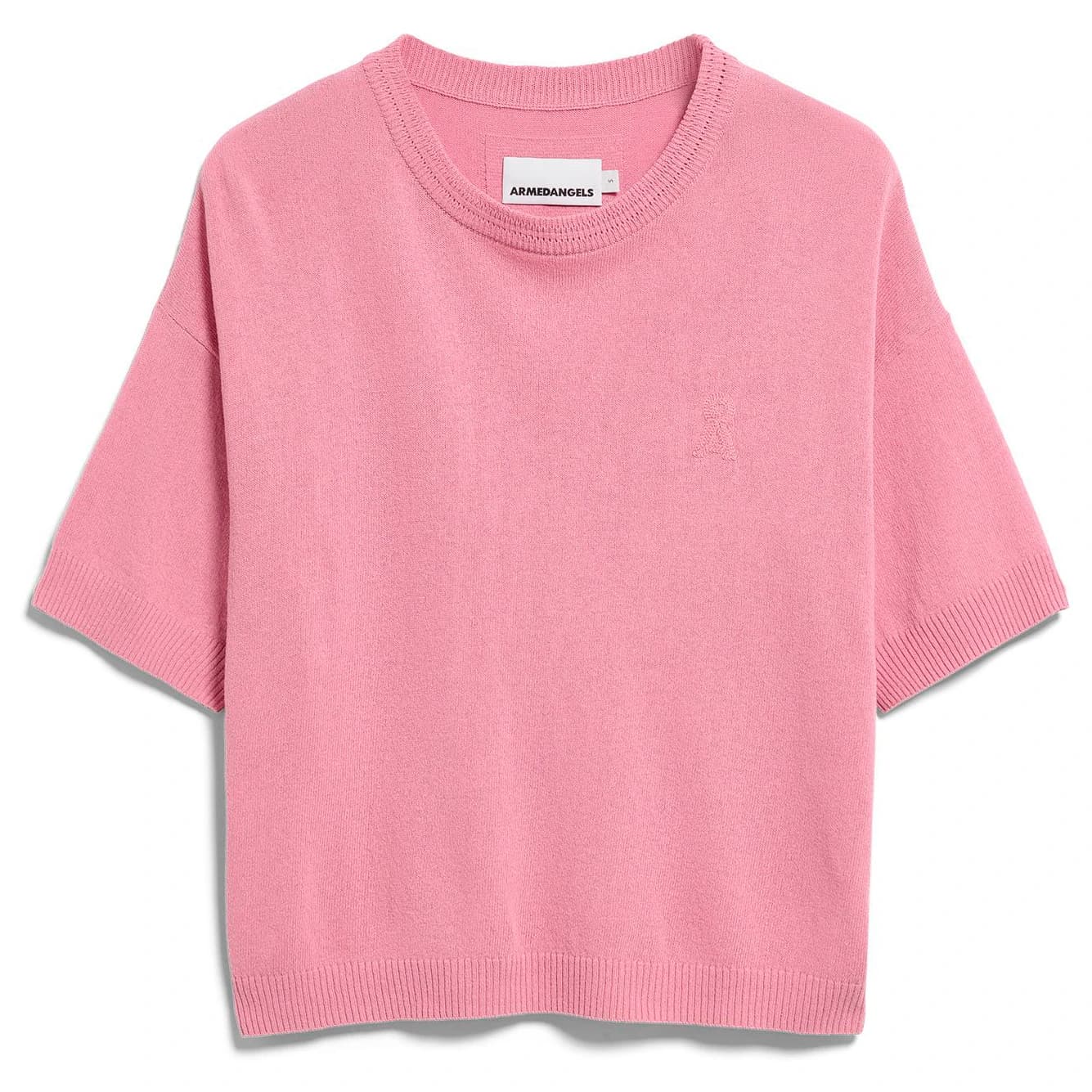 Дамска тениска ARMEDANGELS Women's S Sl Linen Blend Knit Sweater T-shirt - Washed Berry