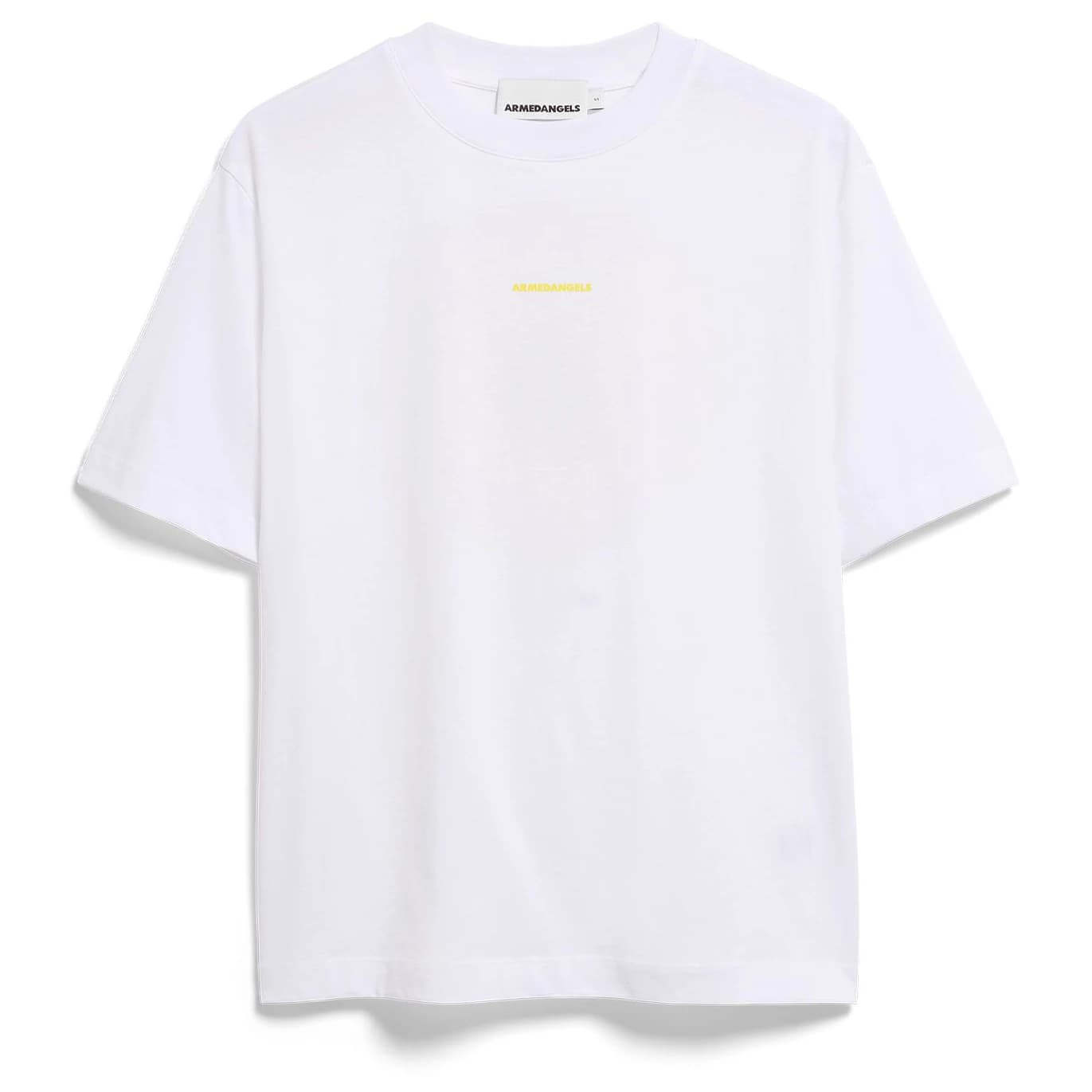 Дамска тениска ARMEDANGELS Women's Tarjaa Graphic T-shirt - White / Armedangels Yellow