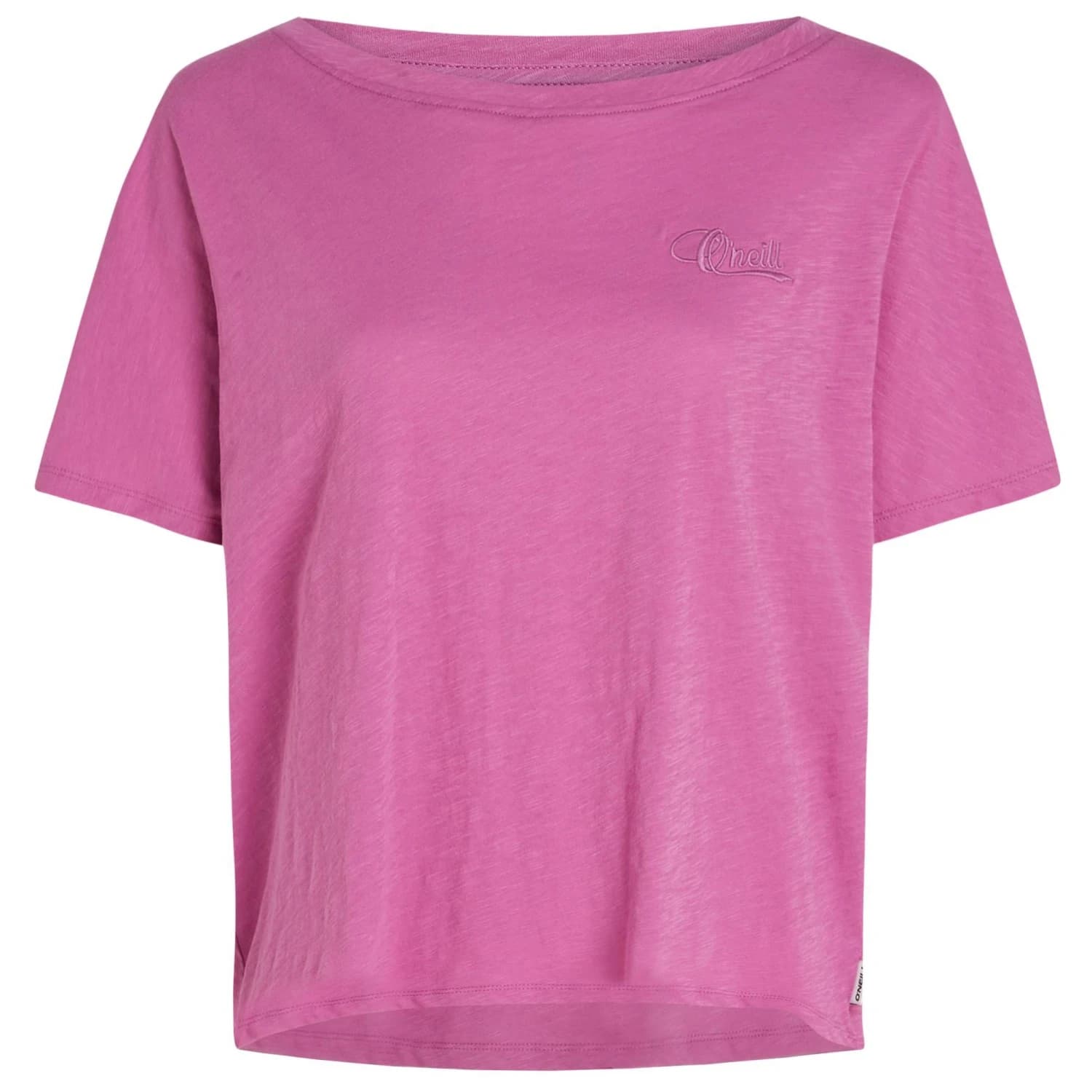 Дамска тениска O'neill Women's Essentials Script Scoop Neck T-shirt - Electric Fuschia