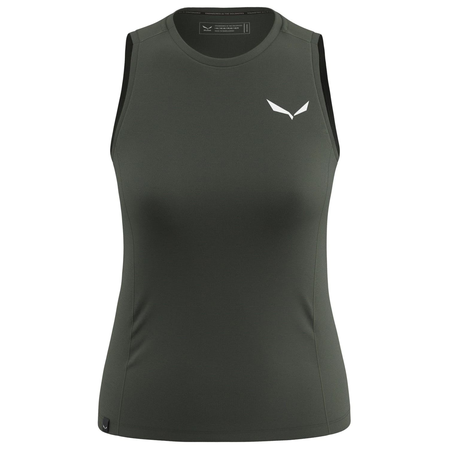 Дамски потник с широка презрамка Salewa Women's Puez Dry Tank Tank top - Dark Olive