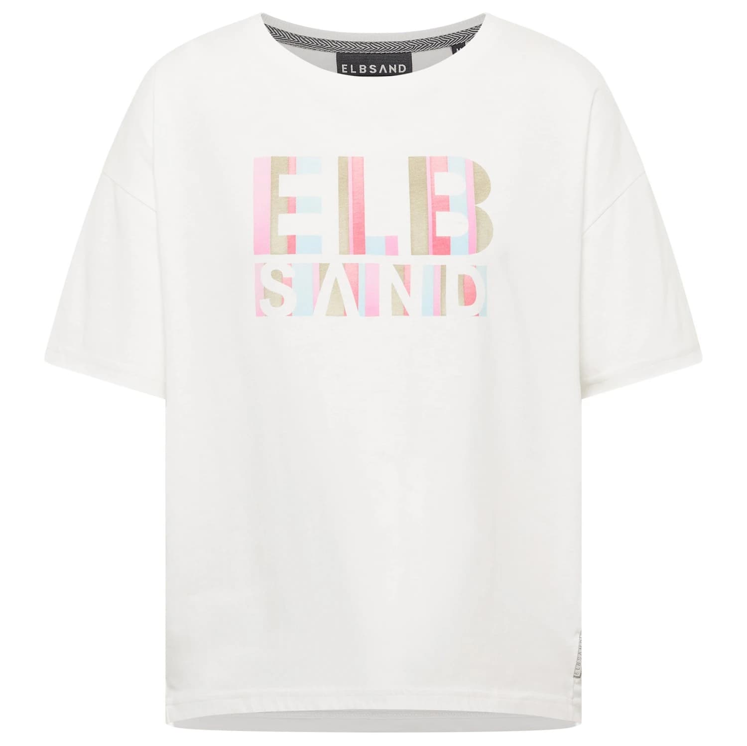 Дамска тениска Elbsand Women's Livi T-shirt - Cloud White / Mulitcolor