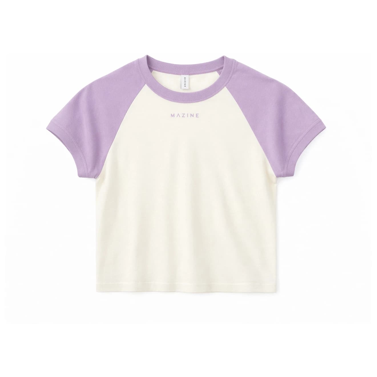 Дамска тениска Mazine Women's Contrast Sleeves T-Shirt - Orchid / Offwhite