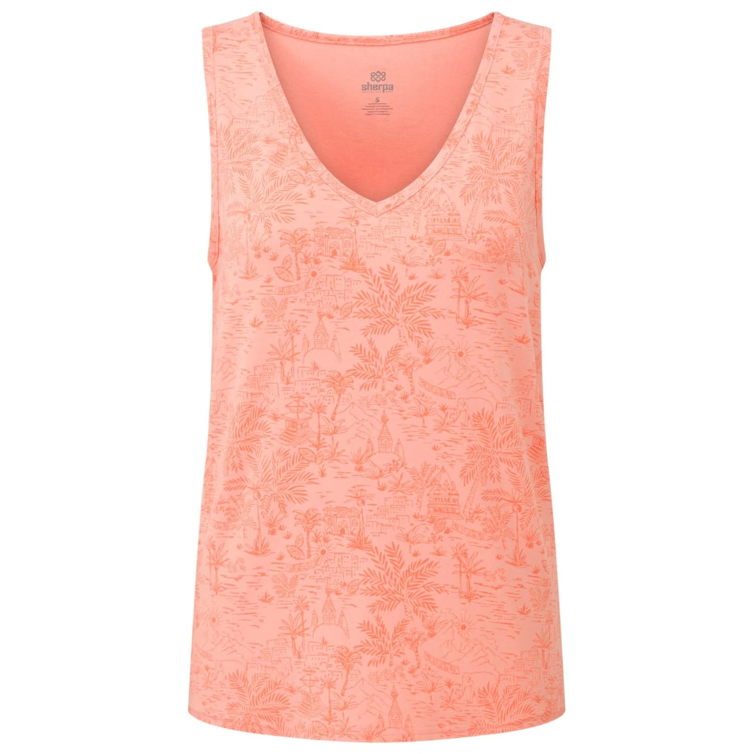 Дамски топ Sherpa Women's Neha V-Neck Tank Top - Rose Gold Toile