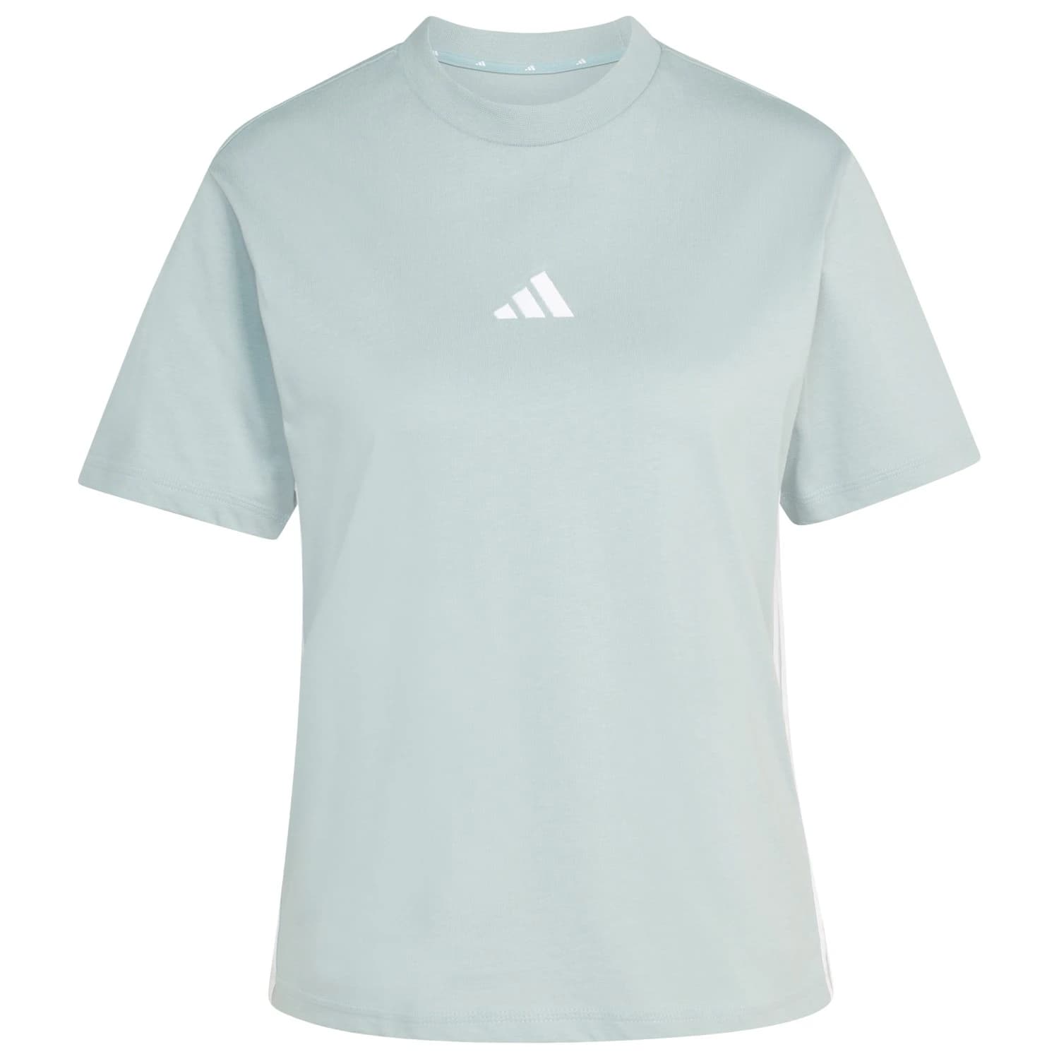 Дамска тениска adidas Women's 3-Stripes SJ Tee T-shirt - Wonder Sage / White