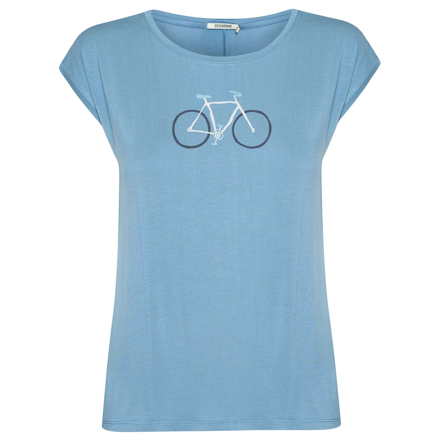 Дамска тениска GreenBomb Women's Bike Handdrawn Timid T-shirt - Glacier Blue