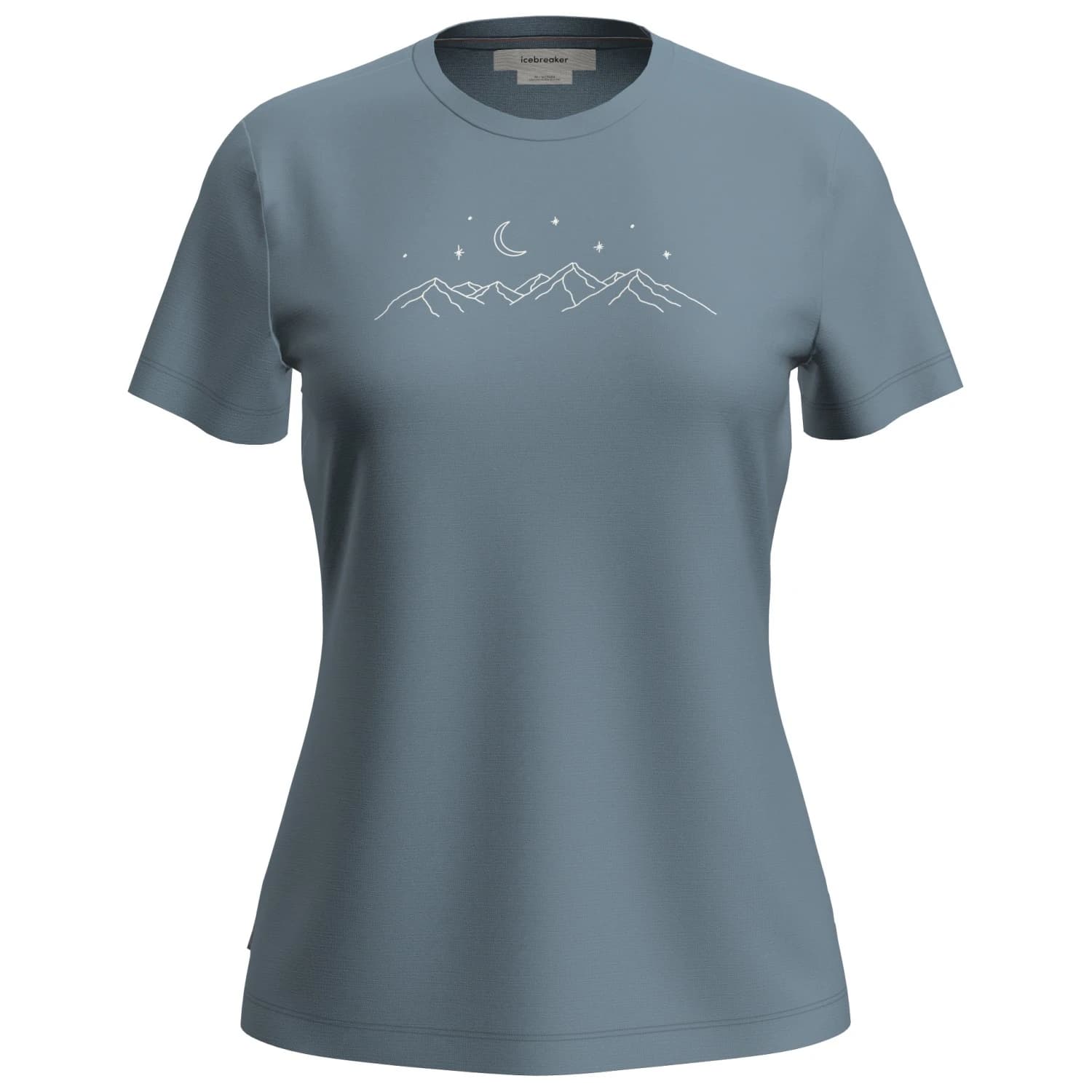 Дамска мериносова блуза Icebreaker Women's Merino 150 Tech Lite S/S Stars Merino shirt - Flint Blue