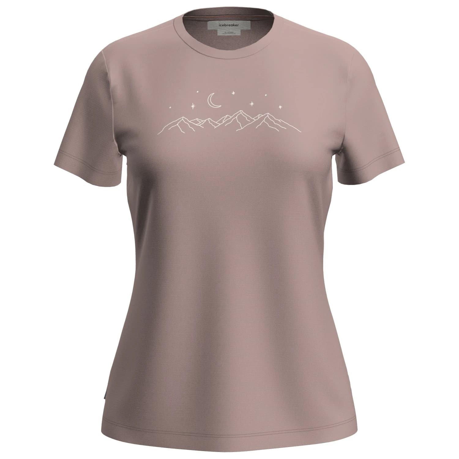 Дамска мериносова блуза Icebreaker Women's Merino 150 Tech Lite S/S Stars Merino shirt - Pink Quartz