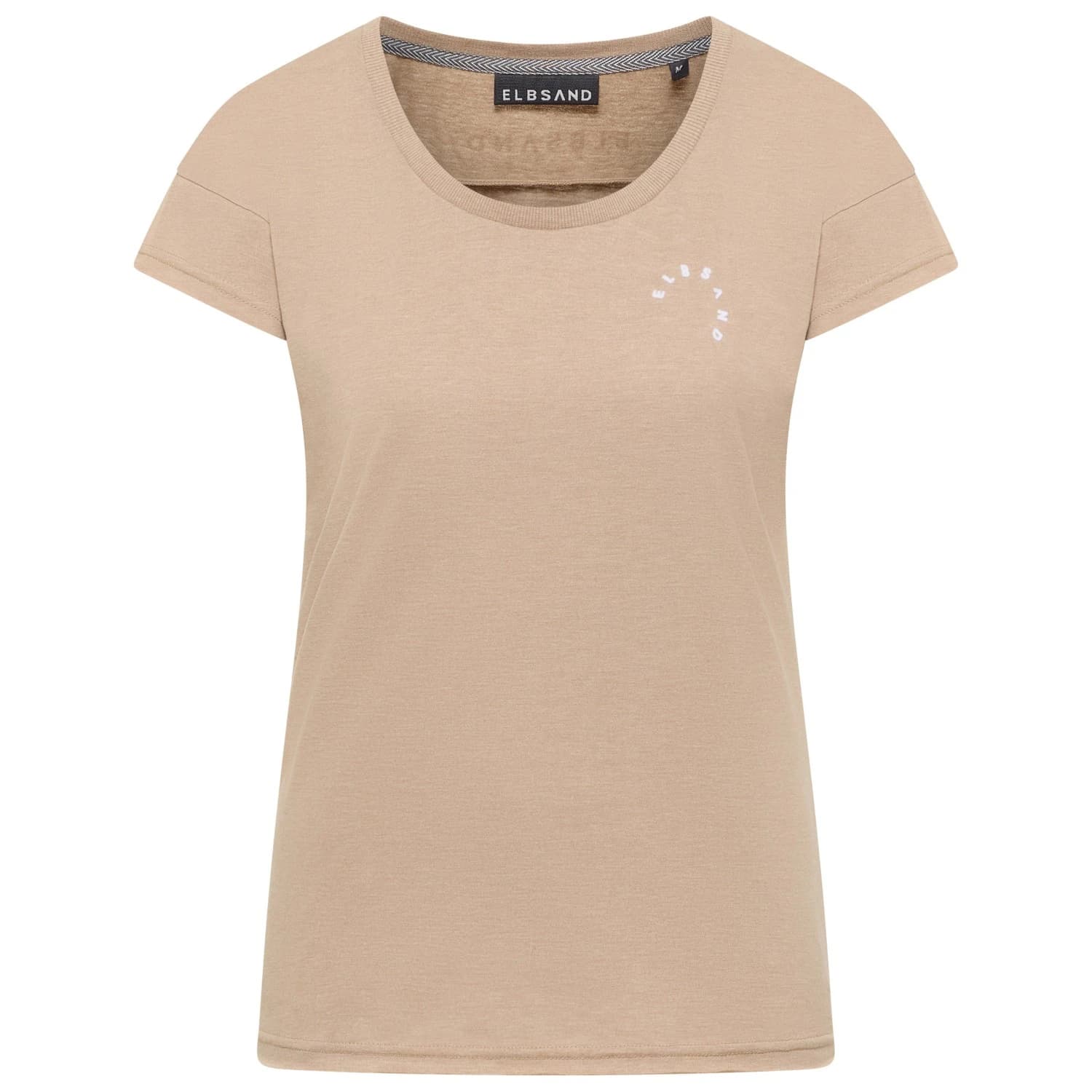 Дамска тениска ELBSAND Women's Rea T-shirt - Camel Melange