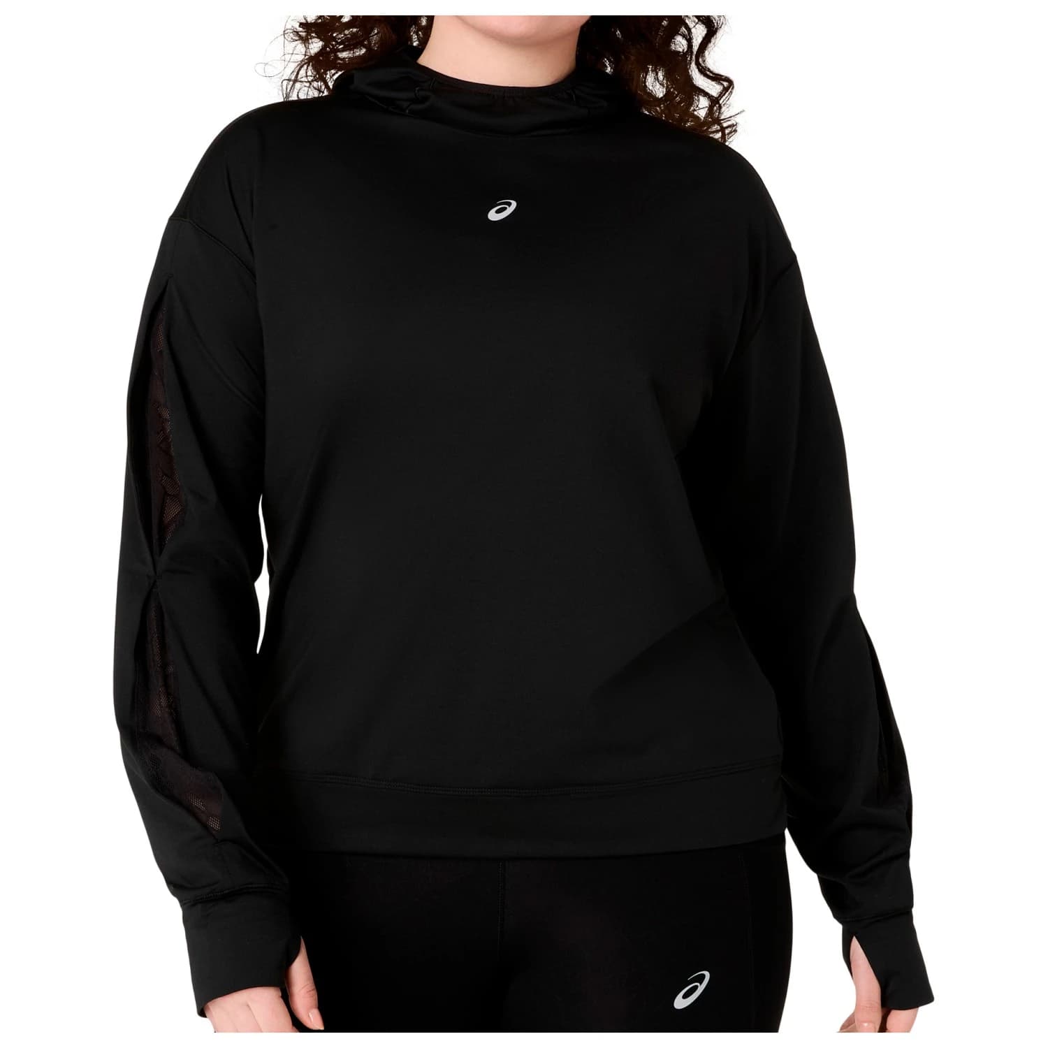Дамска тениска Asics Women's Nagino Run Winter Hoodie Running shirt - Performance Black