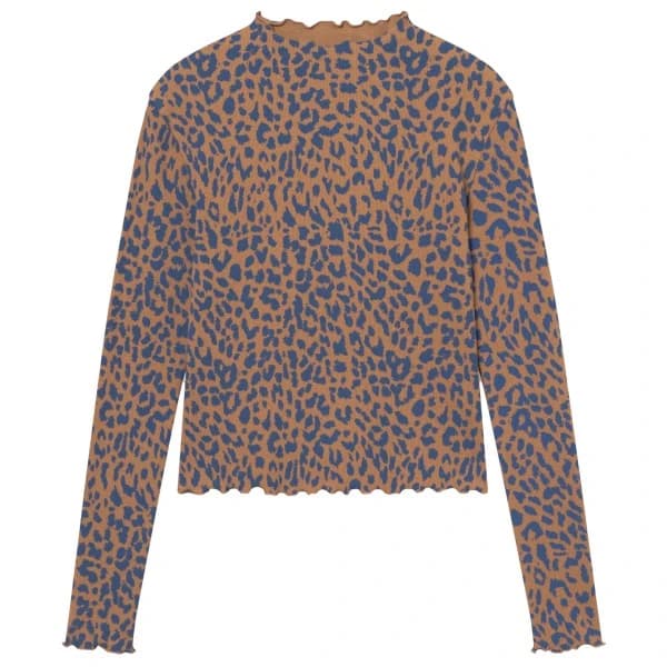 Блуза с дълъг ръкав Dedicated Women's Rib Top Ryd Longsleeve - Leopard Light Brown