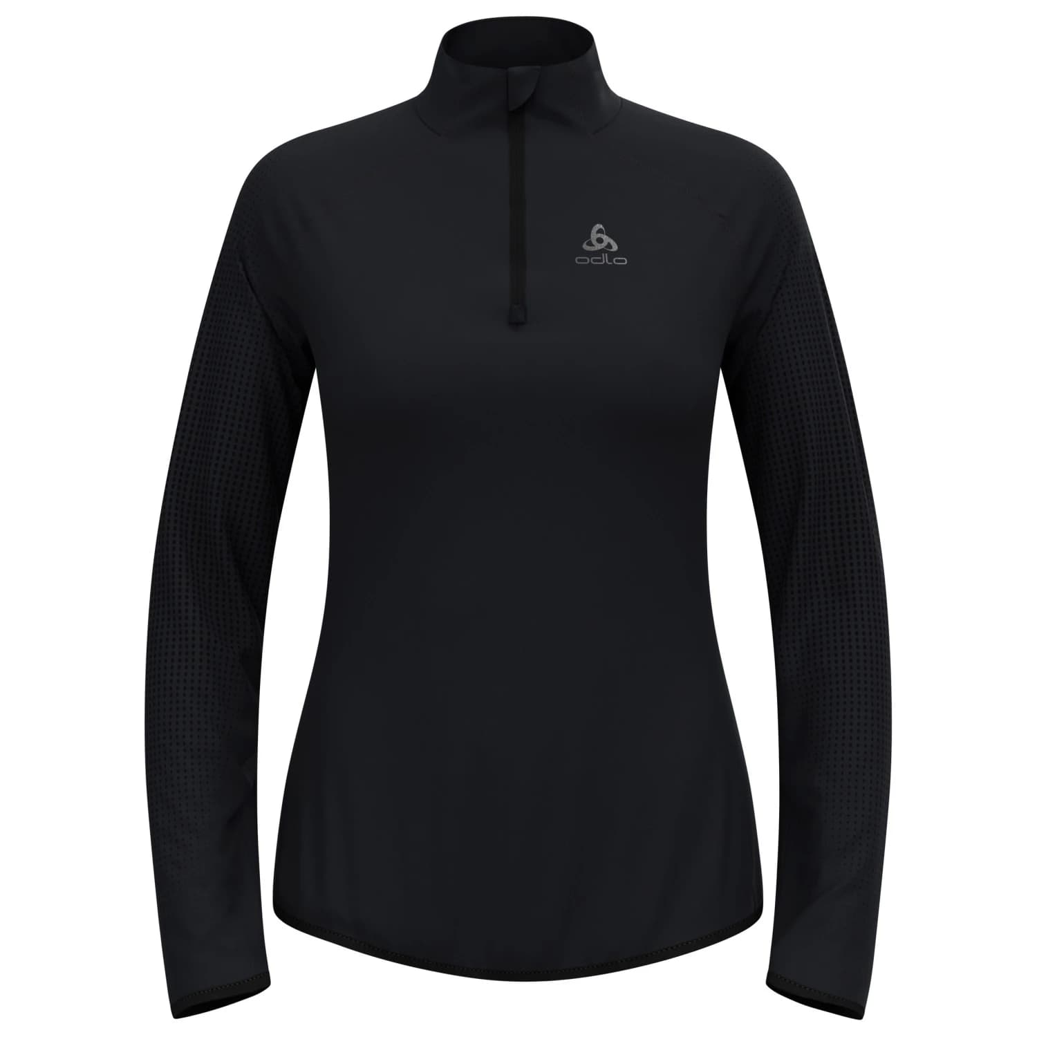 Тениска Odlo Women's Zeroweight Warm Mid Layer 1/2 Zip Running shirt - Black