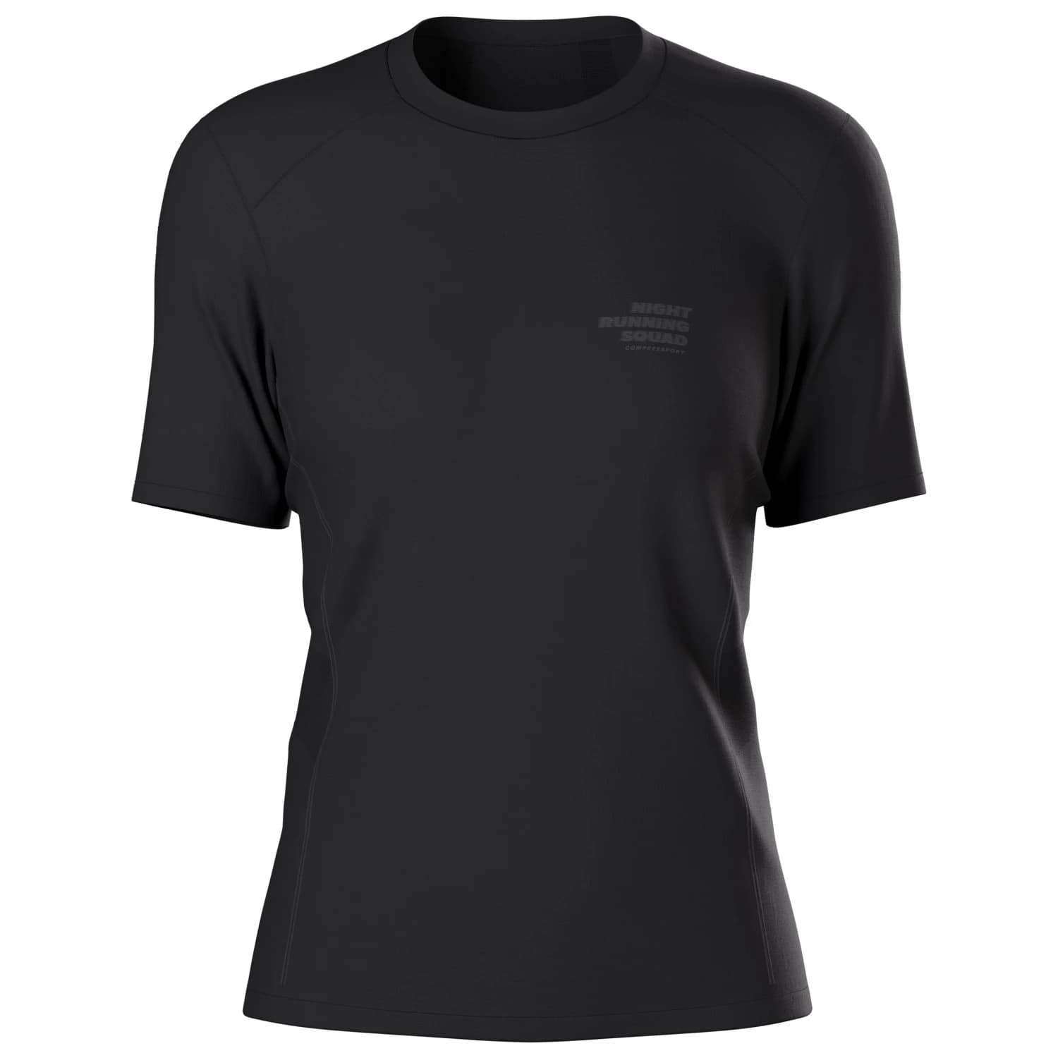 Тениска Compressport Women's Performance S/S Night Running Squad Running shirt - Black