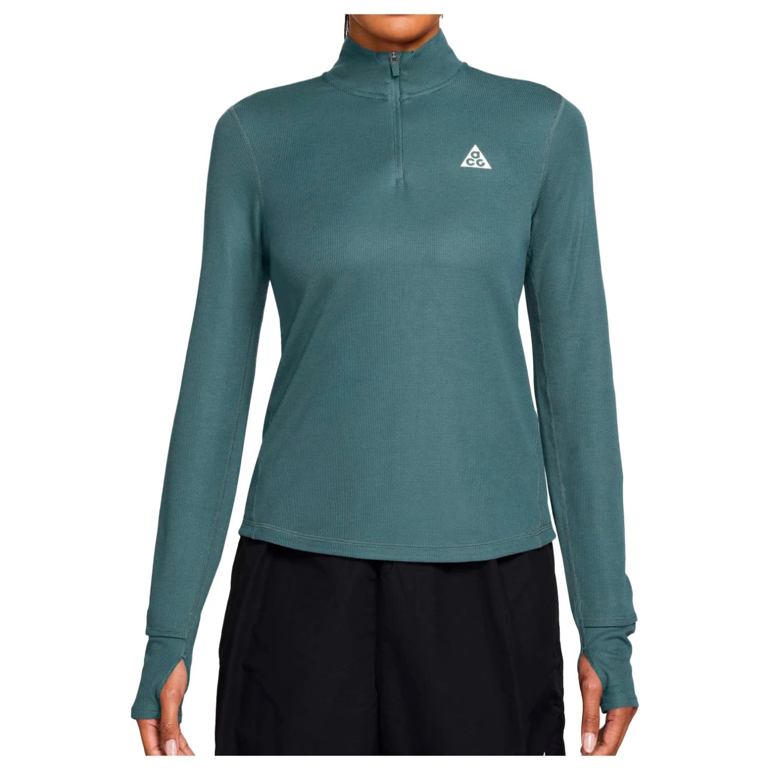 Дамска спортна тениска Nike Women's ACG Trail Dri-Fit Half Zip Midlayer Running shirt - Mineral Slate / Summit White