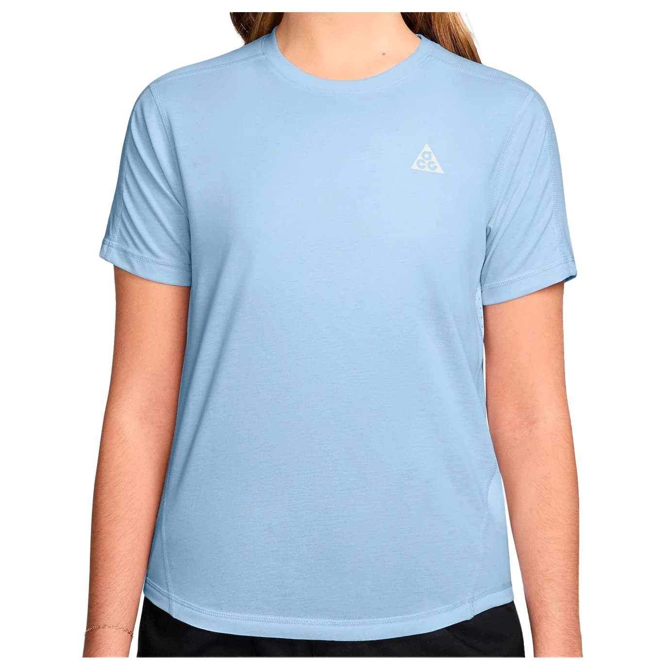 Дамска тениска Nike Women's ACG Trail Dri-Fit S/S Top Running shirt - Hydrogen Blue / Photon Dust / Summit White
