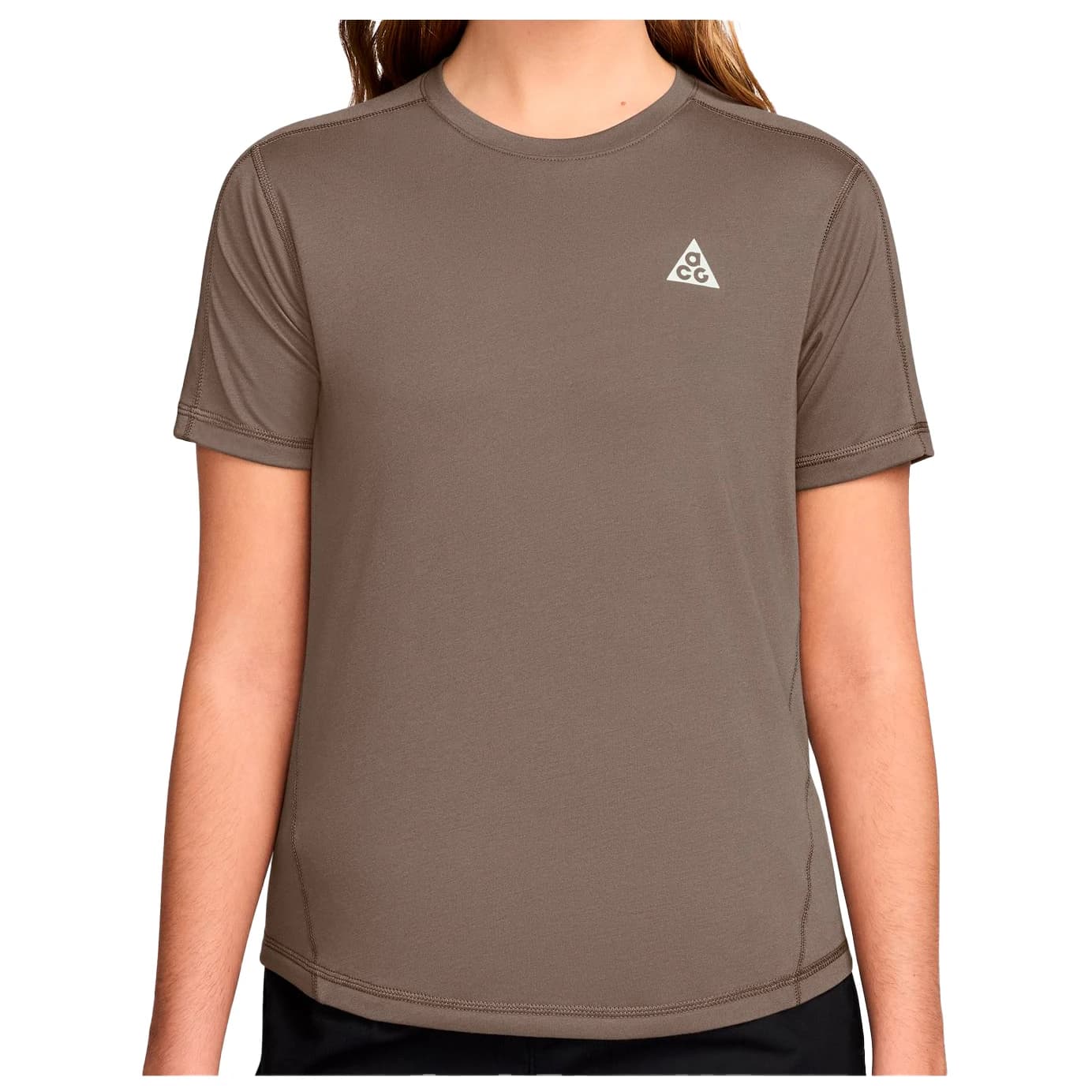 Дамска тениска Nike Women's ACG Trail Dri-Fit S/S Top Running shirt - Mink Brown / Summit White