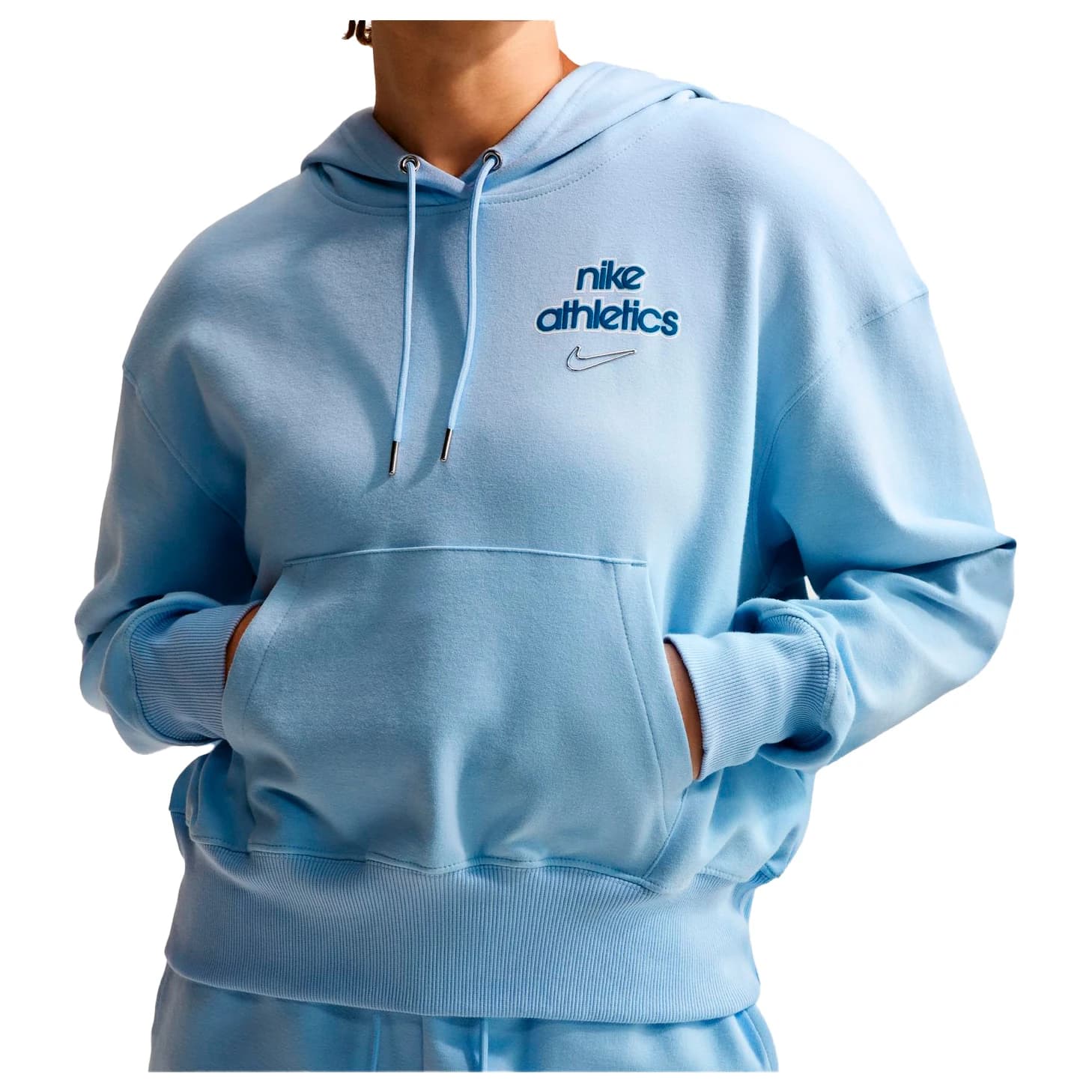 Дамска блуза с дълъг ръкав Nike Women's Phoenix Fleece Pullover Hoodie L/S Hoodie - Hydrogen Blue