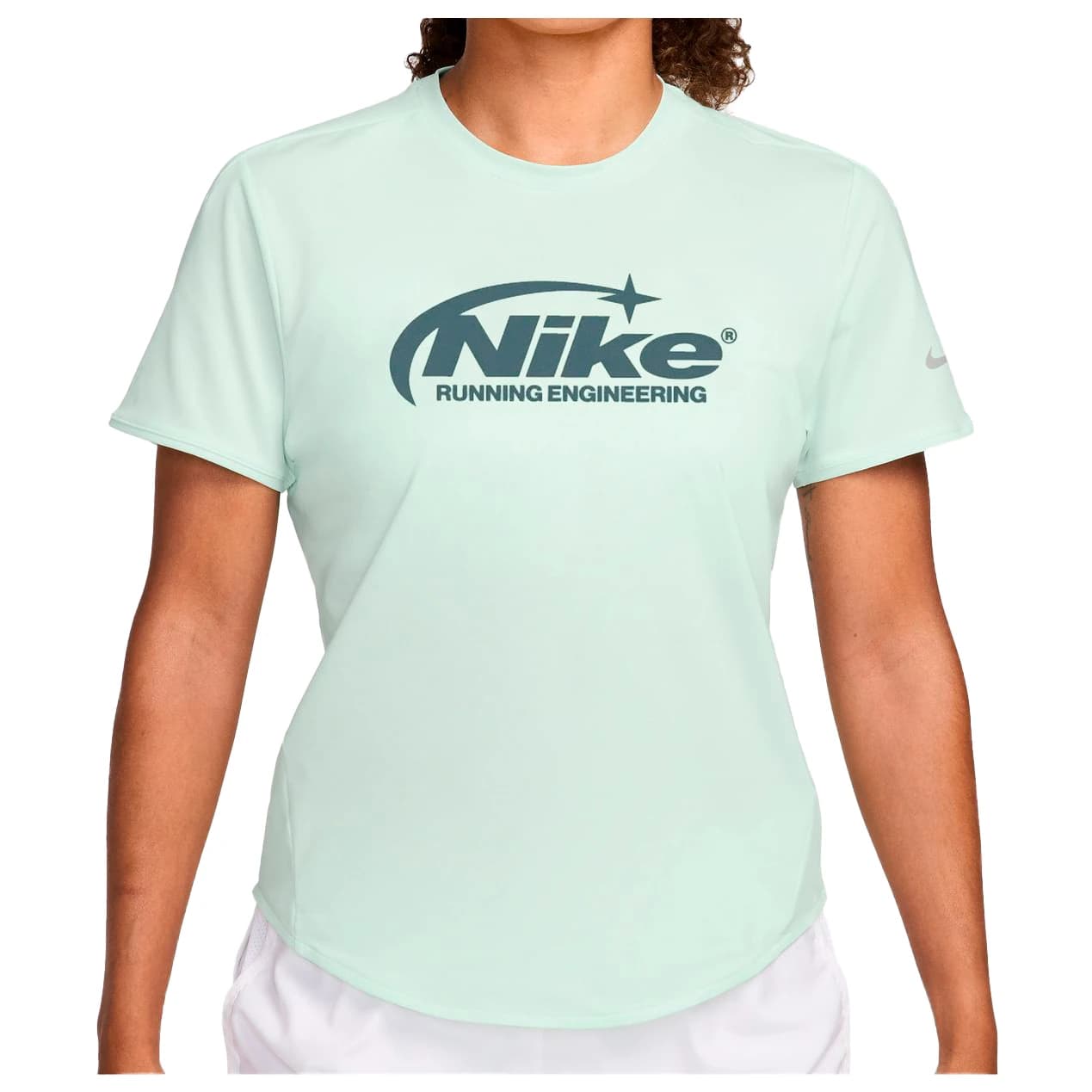 Дамска тениска Nike Women's Swift Dri-FIT Running Top Running shirt - Barely Green / Reflective Silver