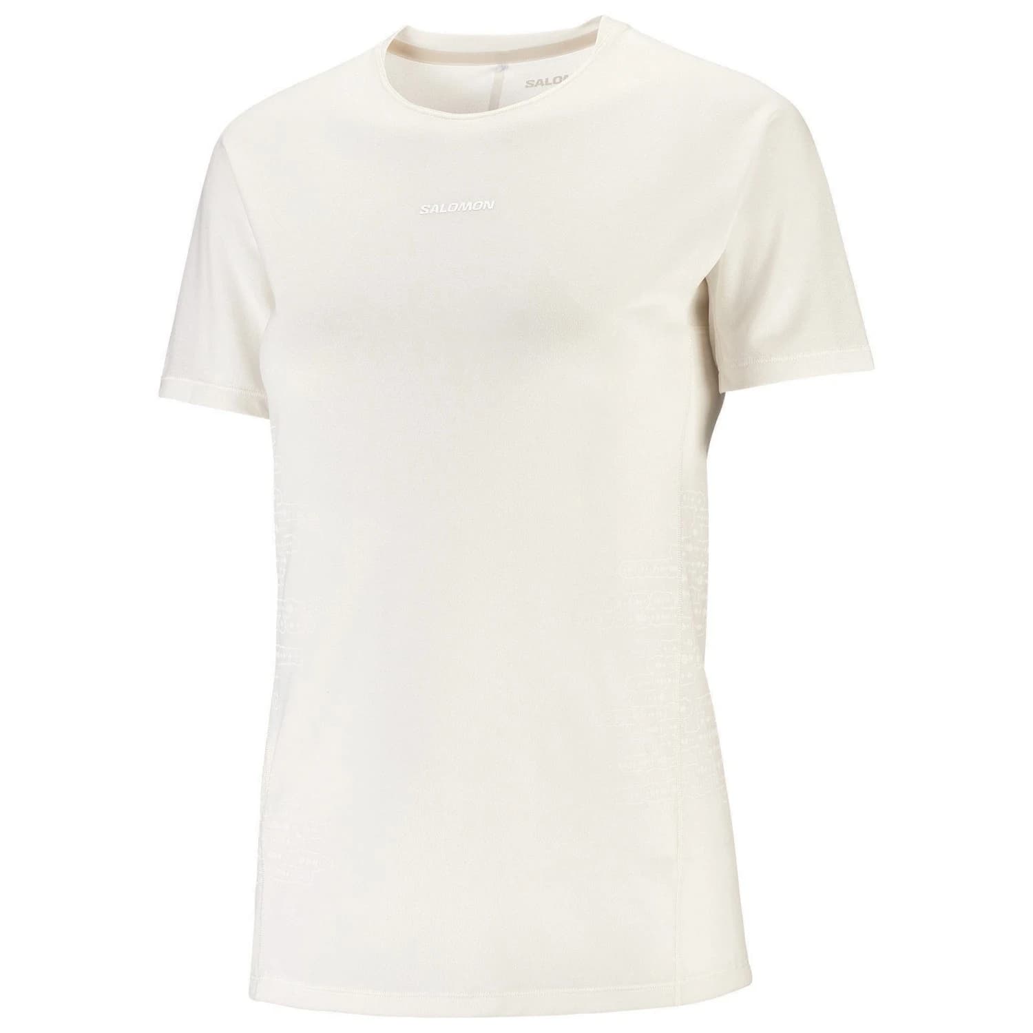 Дамска тениска Salomon Women's Sense Aero Short Sleeve Tee GFX Running shirt - Whisper White / Raind Day / Bright White