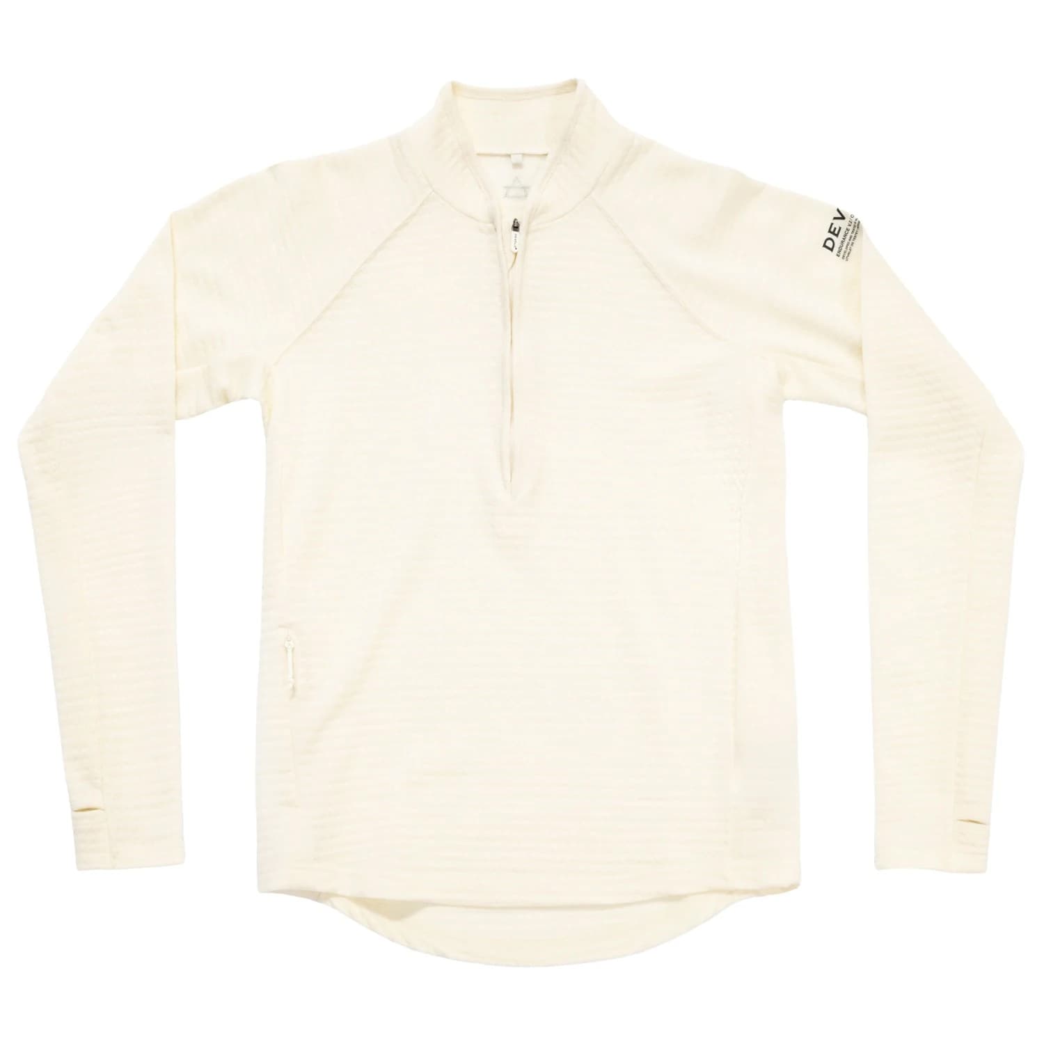 Дамска мериносова блуза Devold Women's Endurance Merino Zip Merino shirt - Raw White