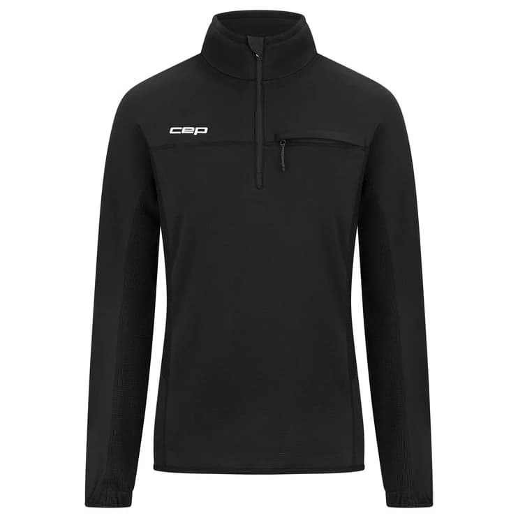 Дамска тениска CEP Women's Core Run Thermal Zip Shirt Long Sleeve 2.0 Running shirt - Black