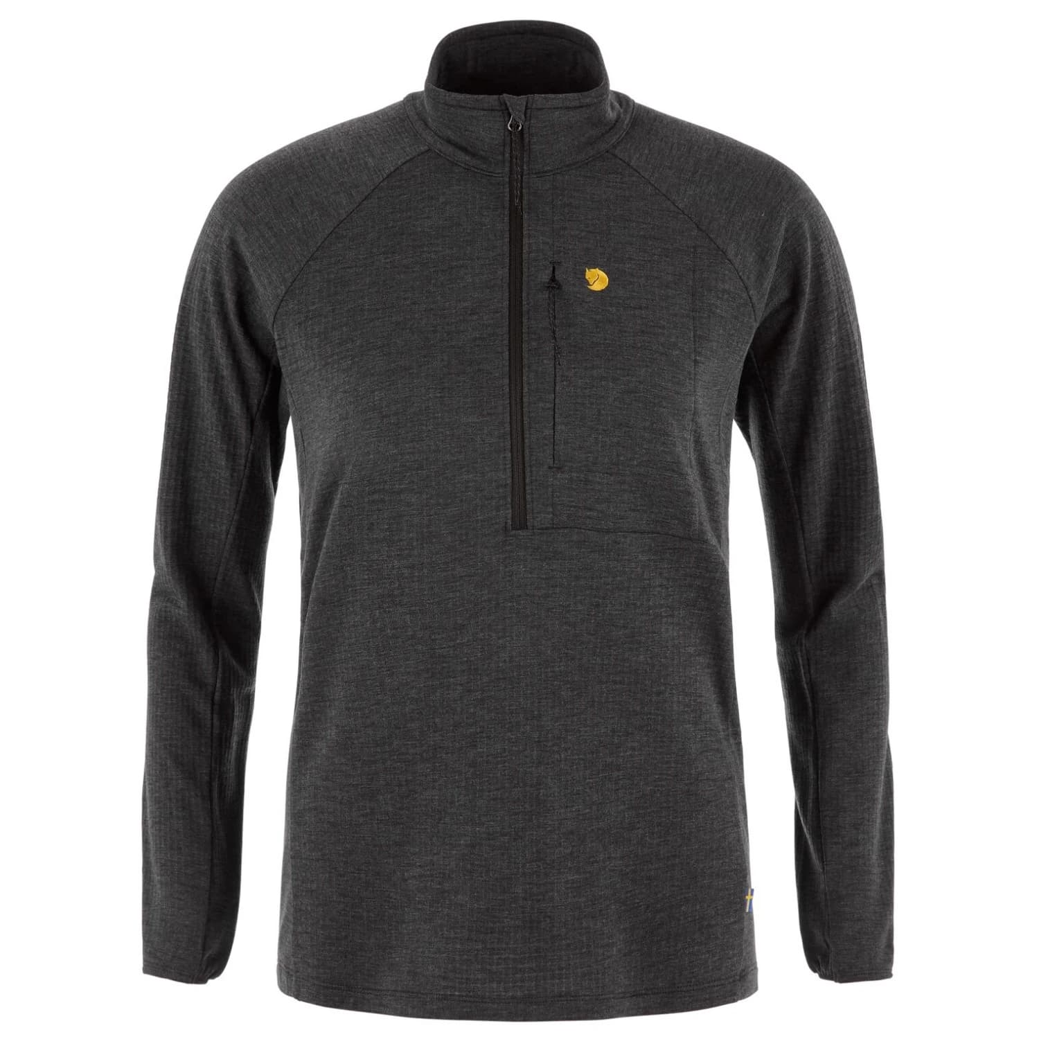 Дамска мериносова блуза Fjällräven Women's Bergtagen Midlayer Half Zip Merino shirt - Black