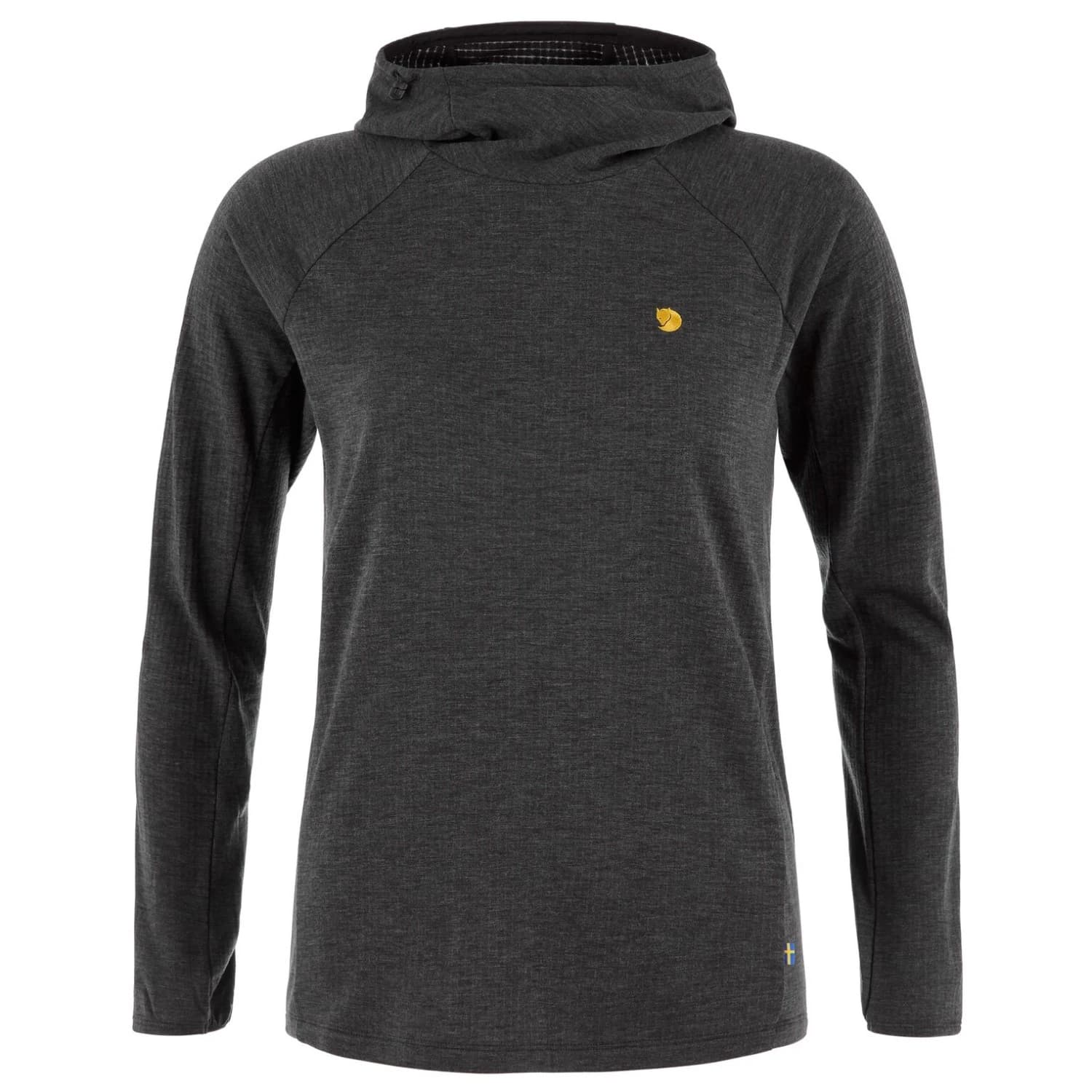 Дамска мериносова блуза Fjällräven Women's Bergtagen Midlayer Hoodie Merino shirt - Black