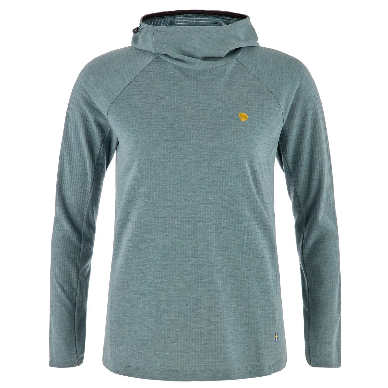 Дамска мериносова блуза Fjällräven Women's Bergtagen Midlayer Hoodie Merino shirt - Nimbus Blue