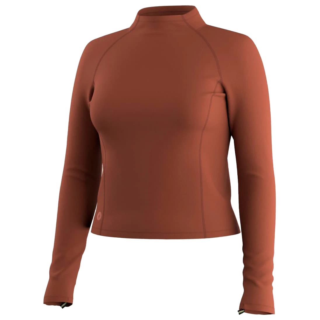Дамска мериносова блуза Smartwool Women's Active Merino Movement Mock Neck Merino longsleeve - Burnt Sienna