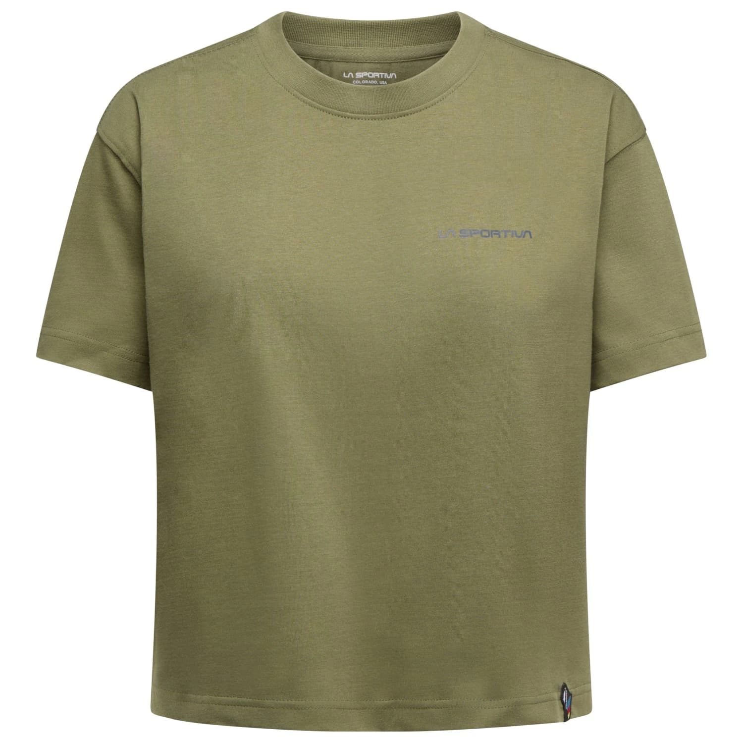 Дамска тениска La Sportiva Women's Trilogy Crop T-Shirt - Cypress / Chalk