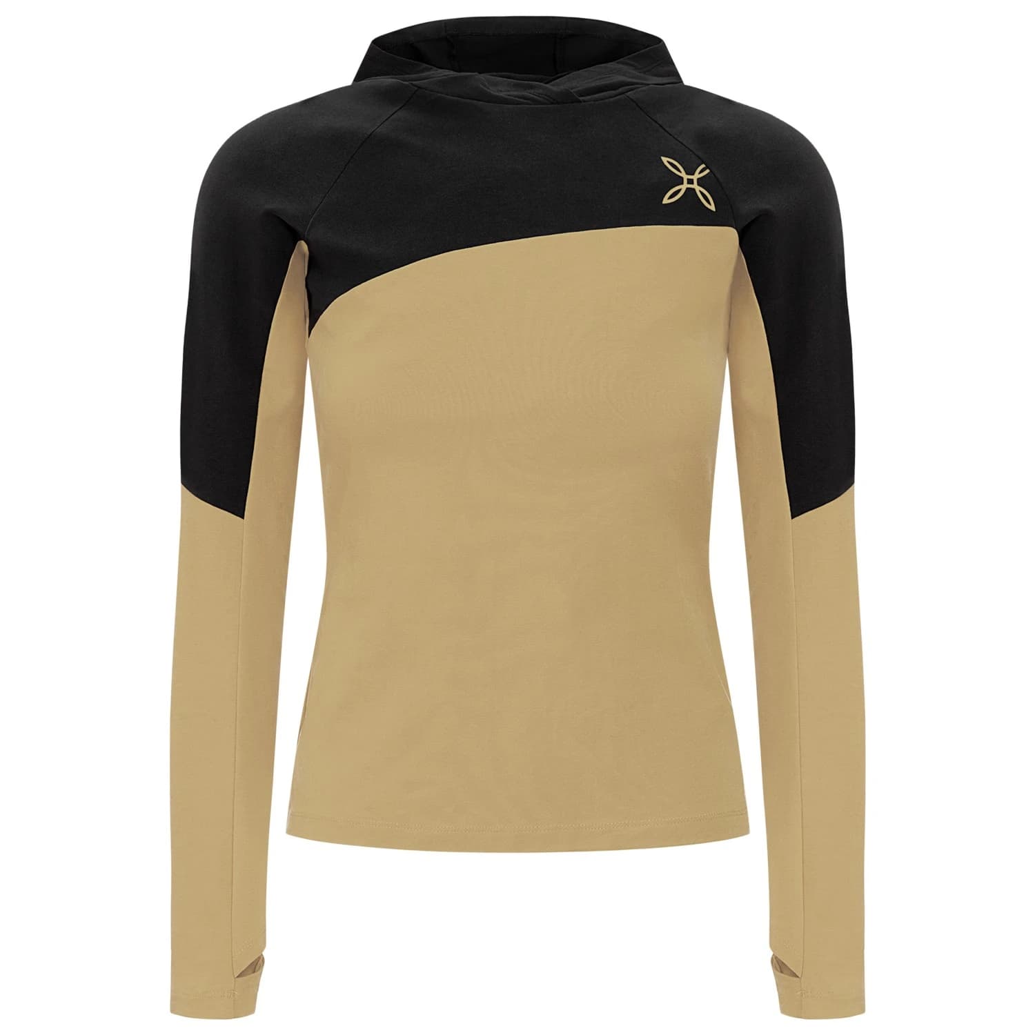 Дамска спортна тениска Montura Women's Free Evo Hooded Maglia Sport shirt - Desert Beige